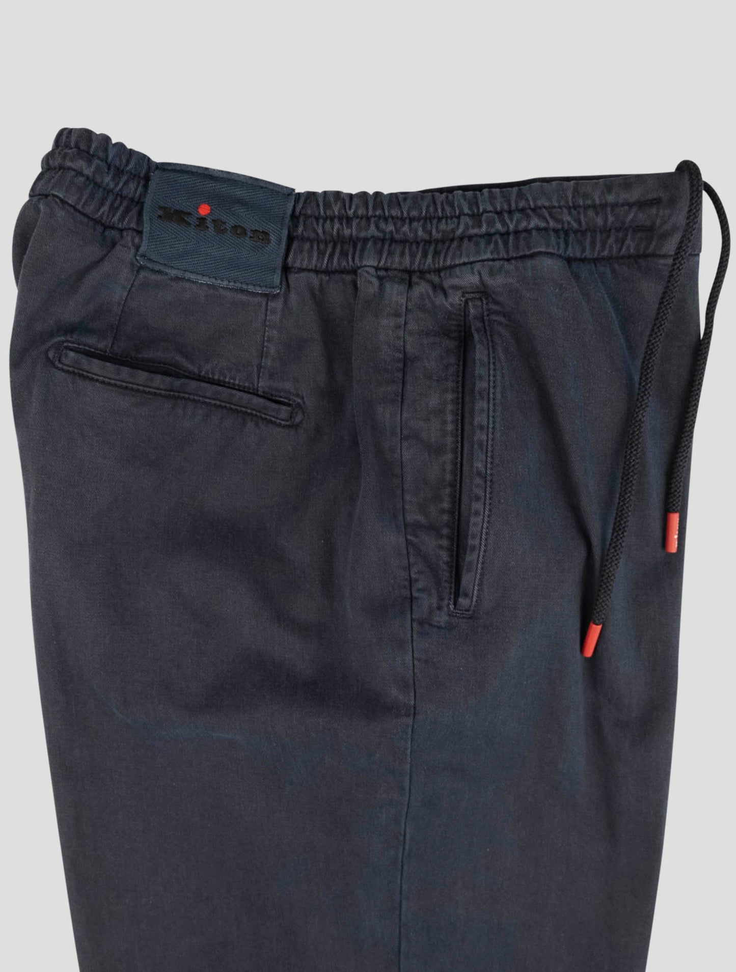 Kiton Blue Lyocell Cotton Ea Pants