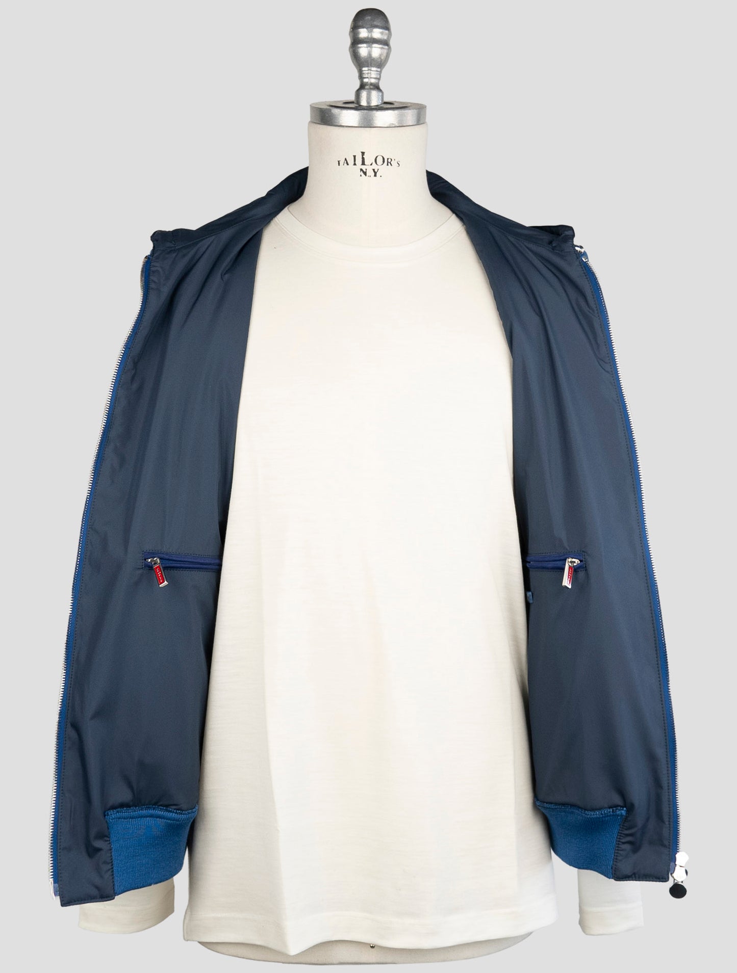 Kiton Blue Cotton Wool Gilet