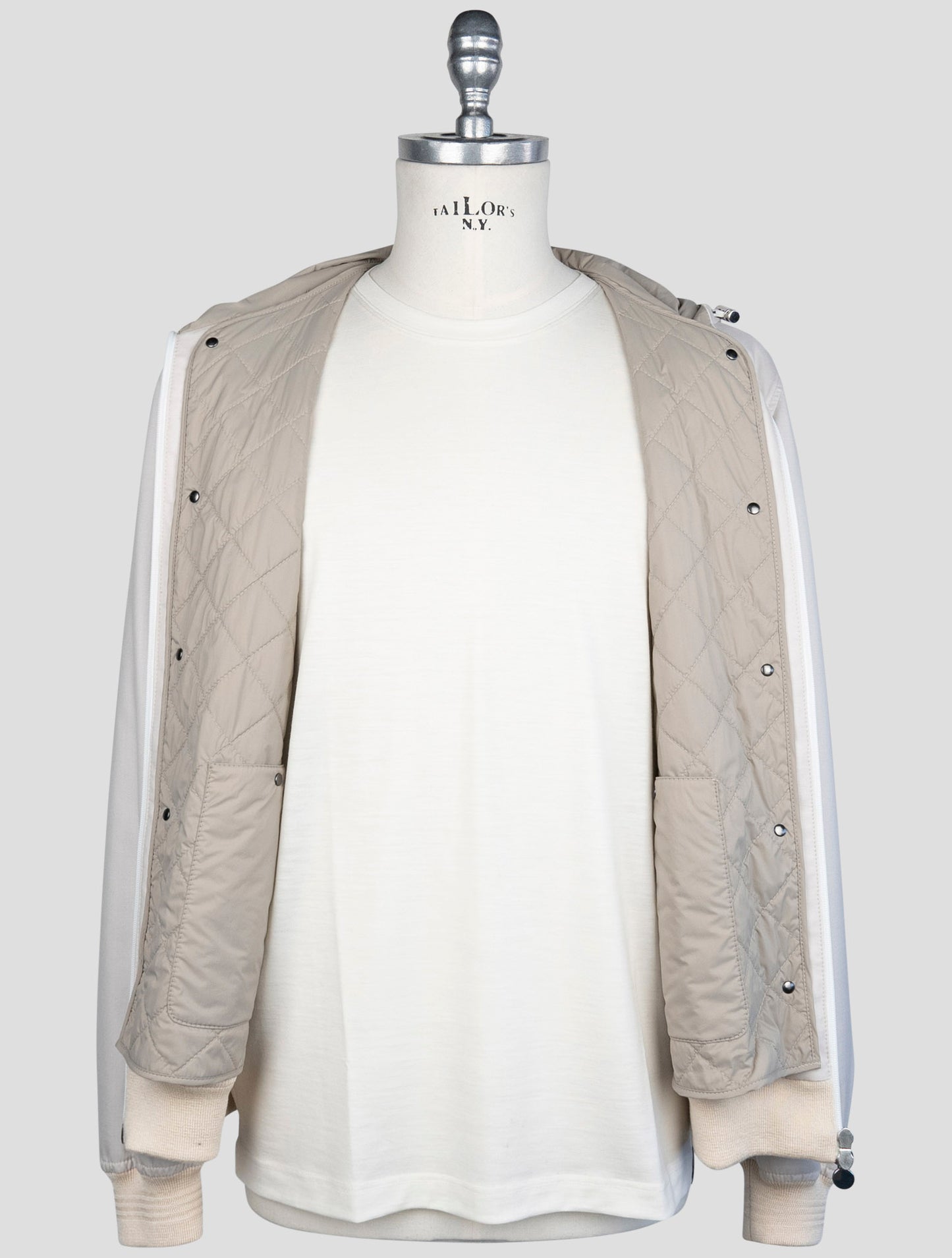 kiton Beige Cashmere Silk Coat