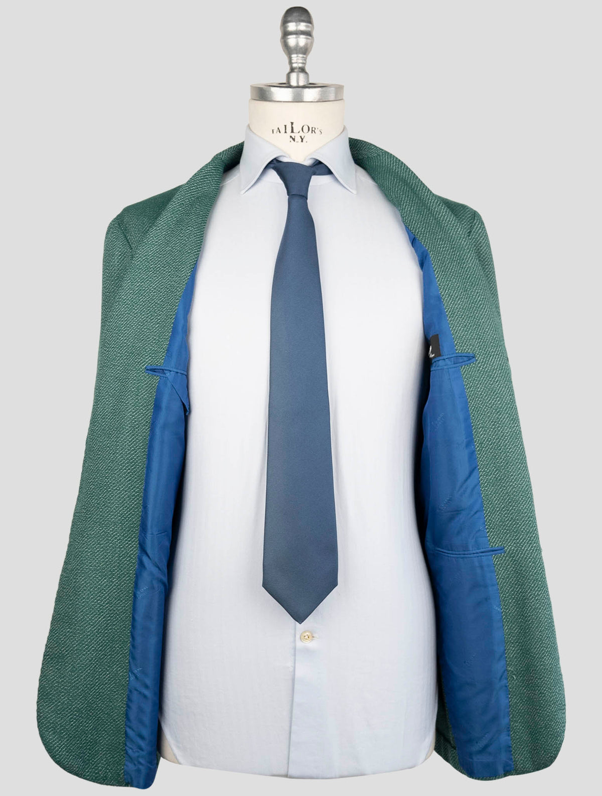 Kiton Green Cashmere Cotton Blazer