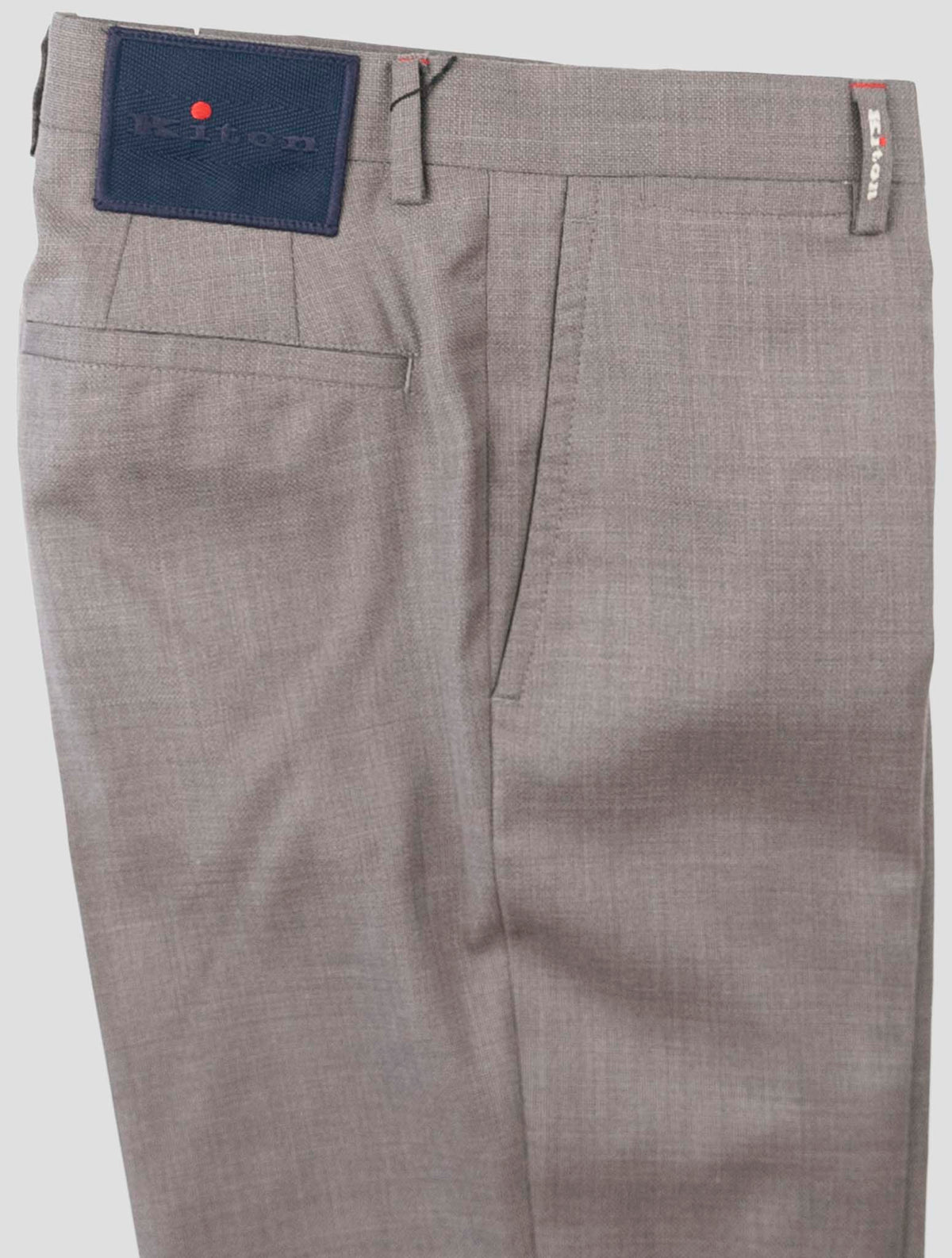 Kiton Brown Wool Dress Pants