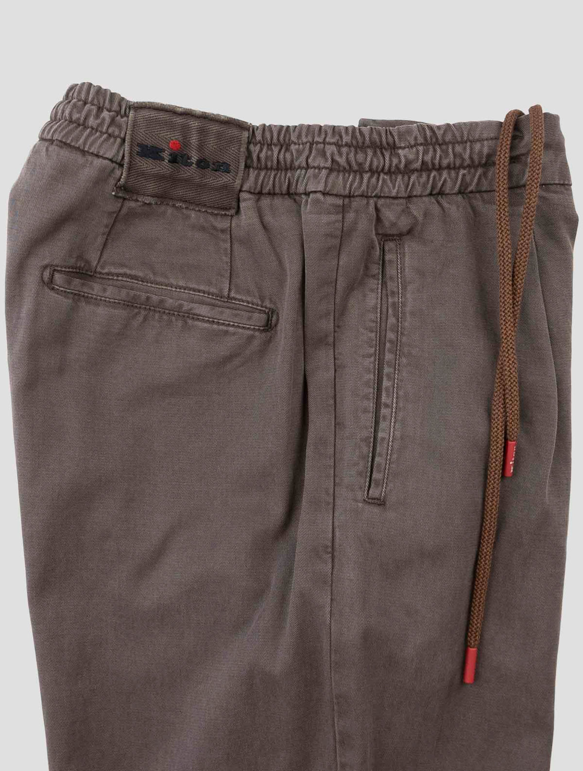 Kiton Brown Lycra Cotton Ea Pants