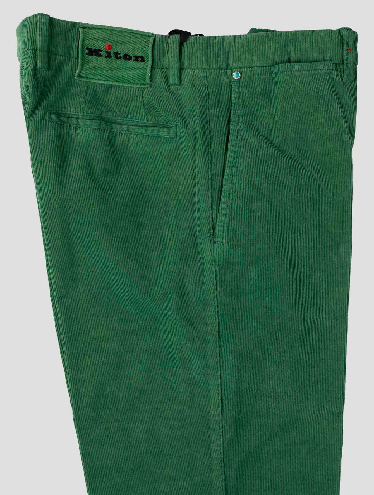 Kiton Green Cotton Ea Pants