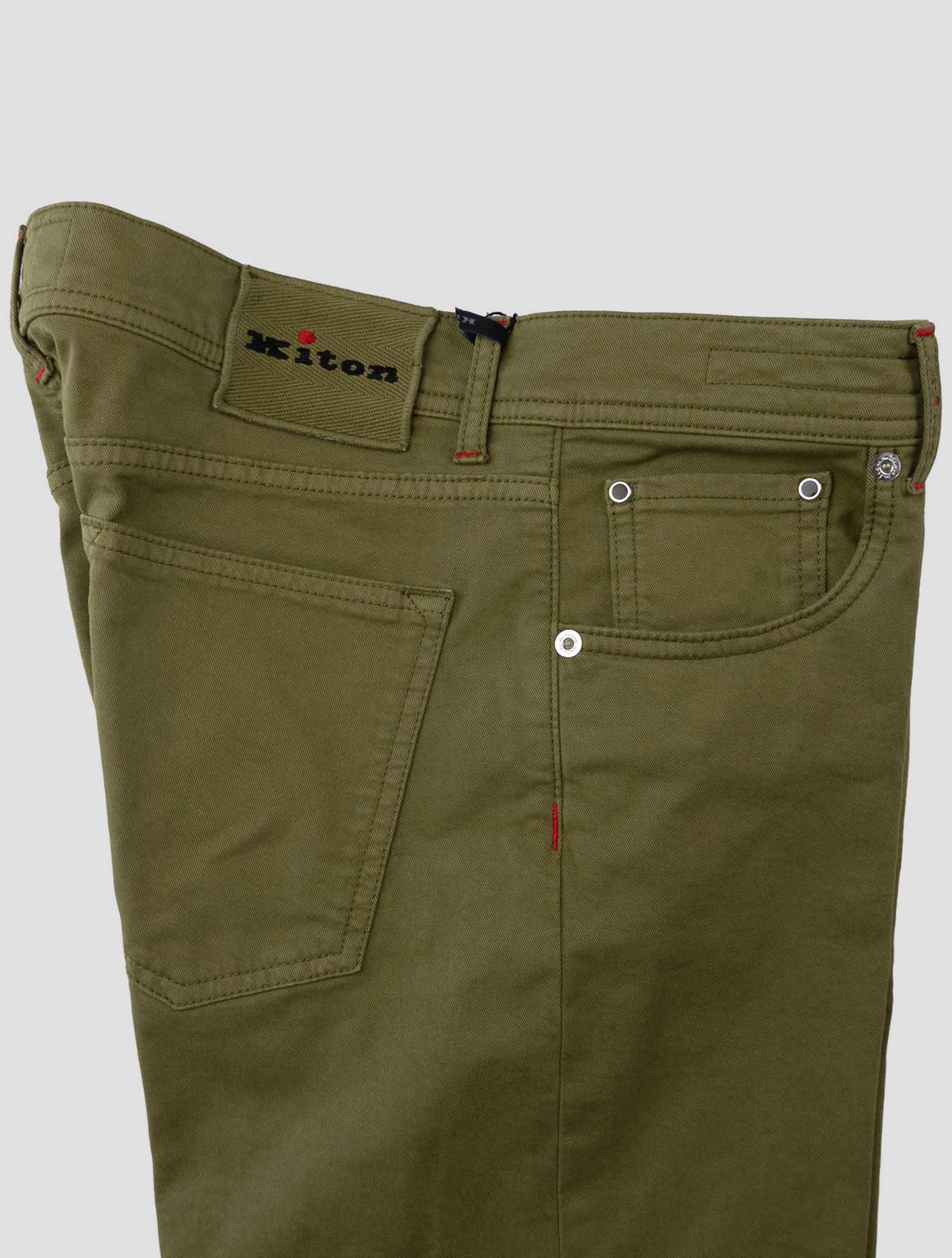 Kiton Green Cotton Ea Pants