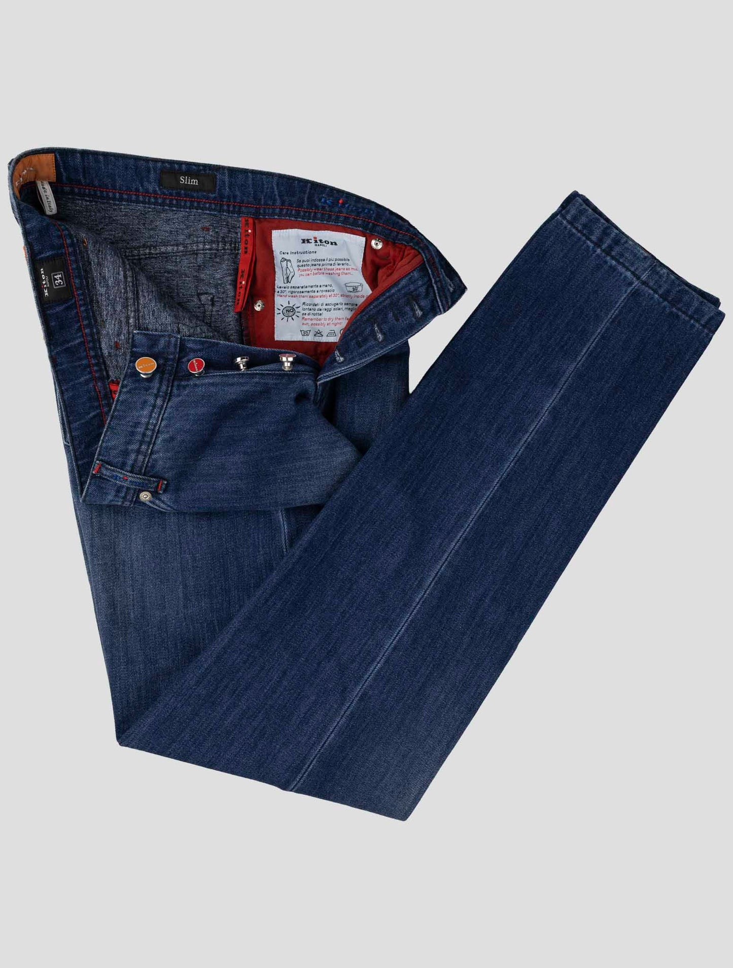 Kiton Denim Cotton Wool Pa Jeans