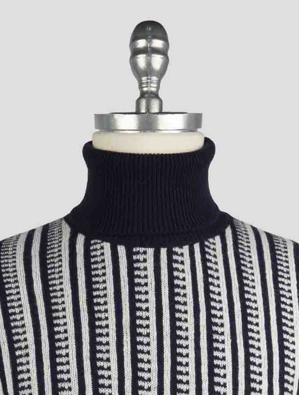 Kiton Blue Cashmere Sweater Turtleneck