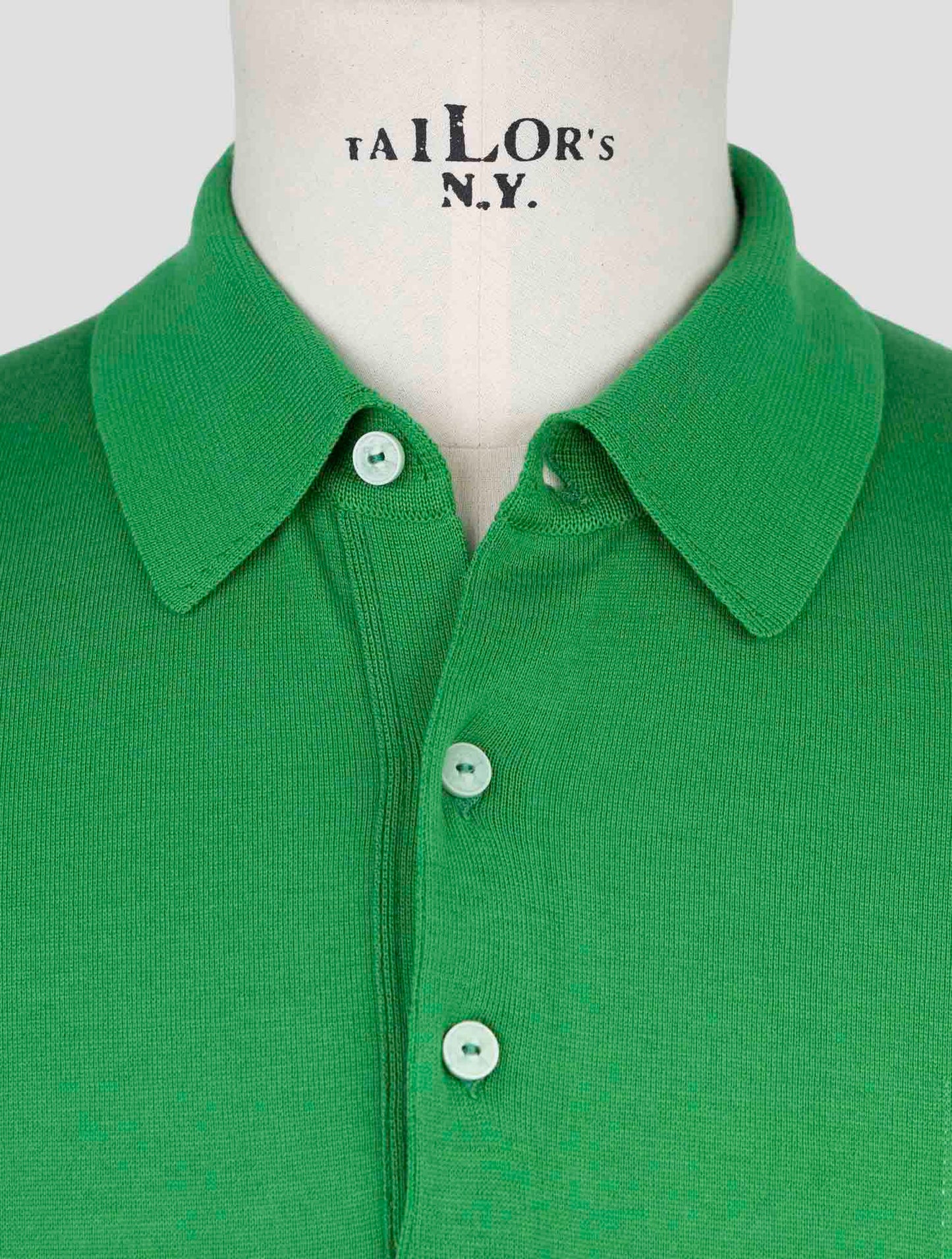 Kiton Green Cotton Polo
