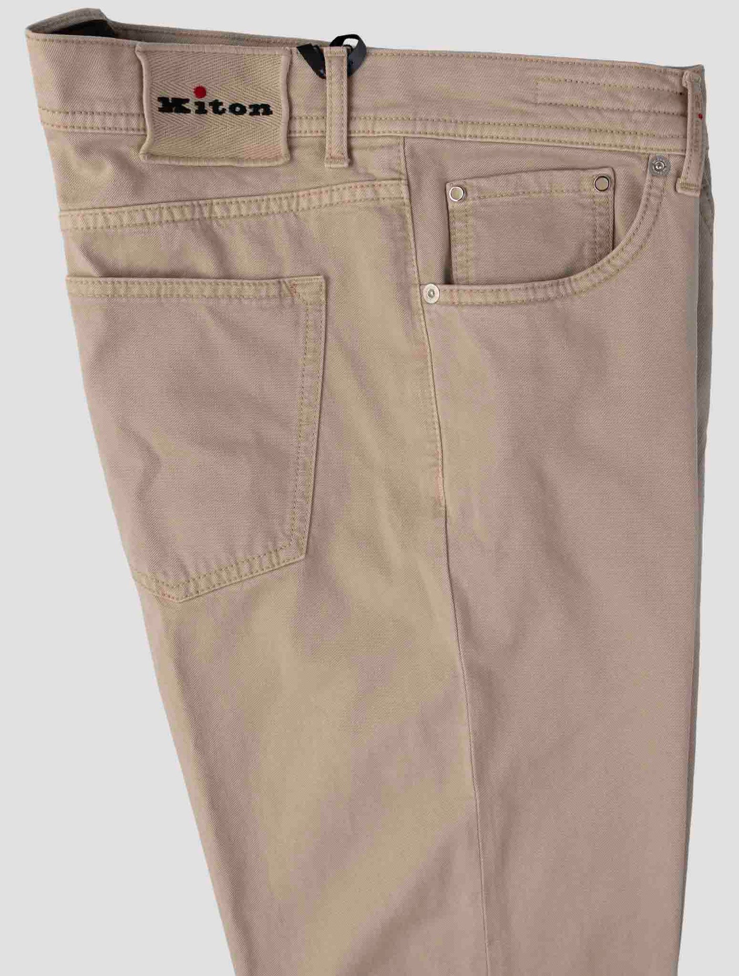 Kiton Beige Linen Cotton Ea Jeans