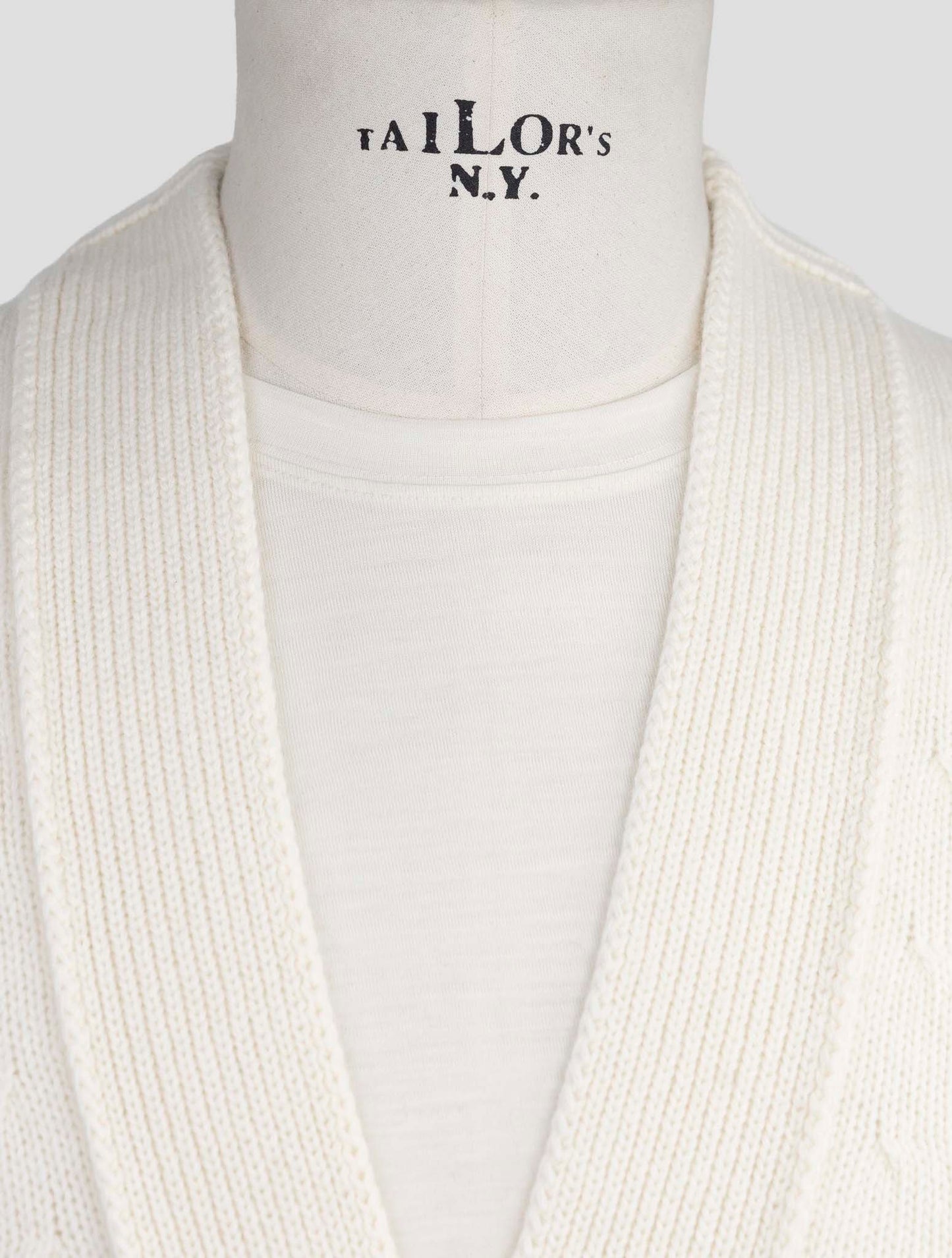 Kiton Knt White Virgin Wool Sweater Cardigan