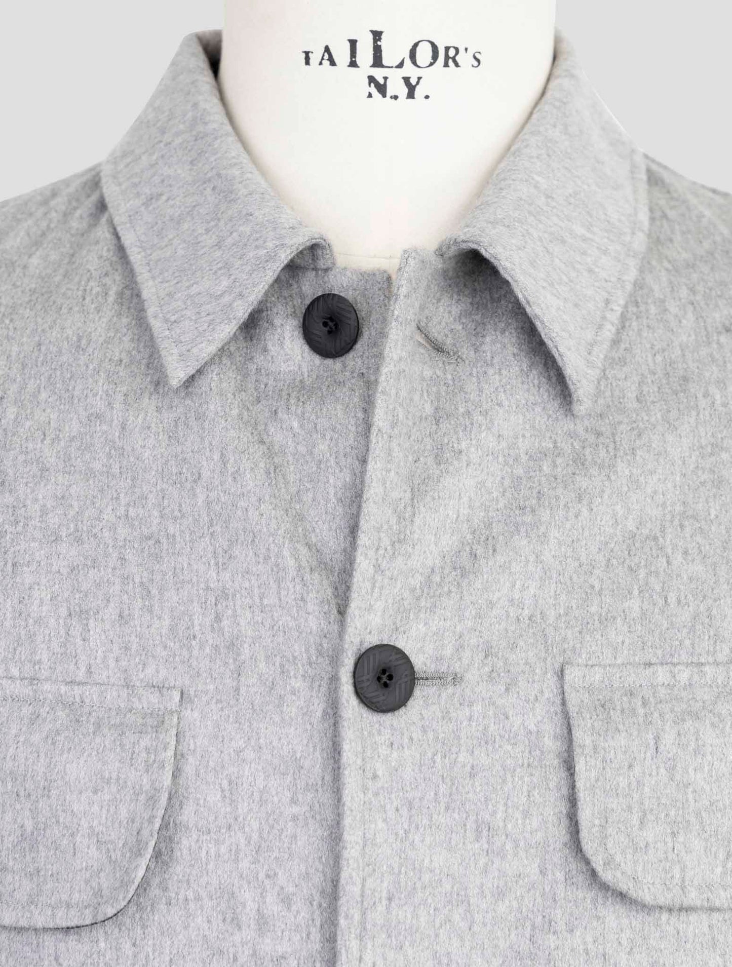 Kiton Knt Gray Cashmere Pa Ea Overshirt