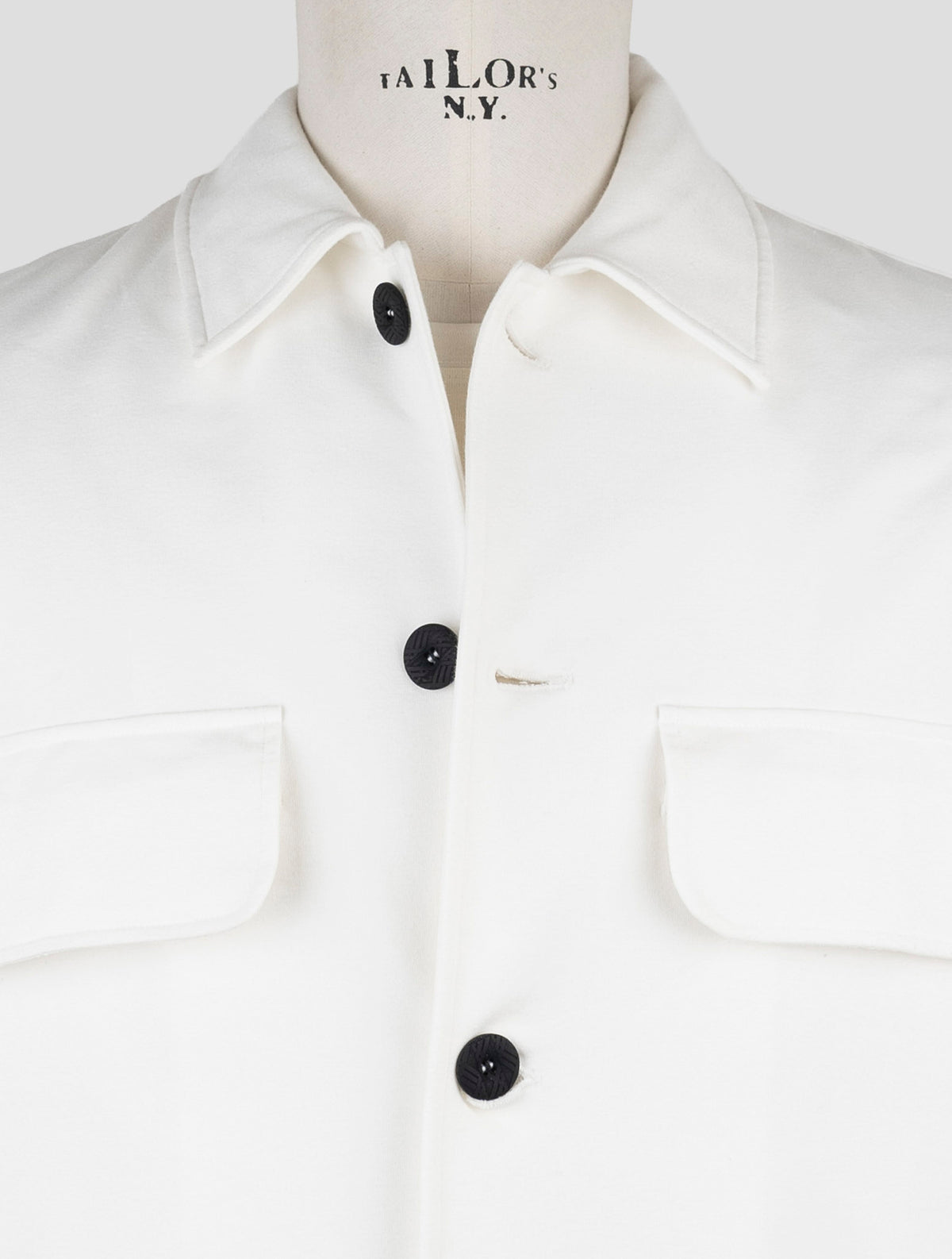 Kiton Knt White Cotton Ea Coat