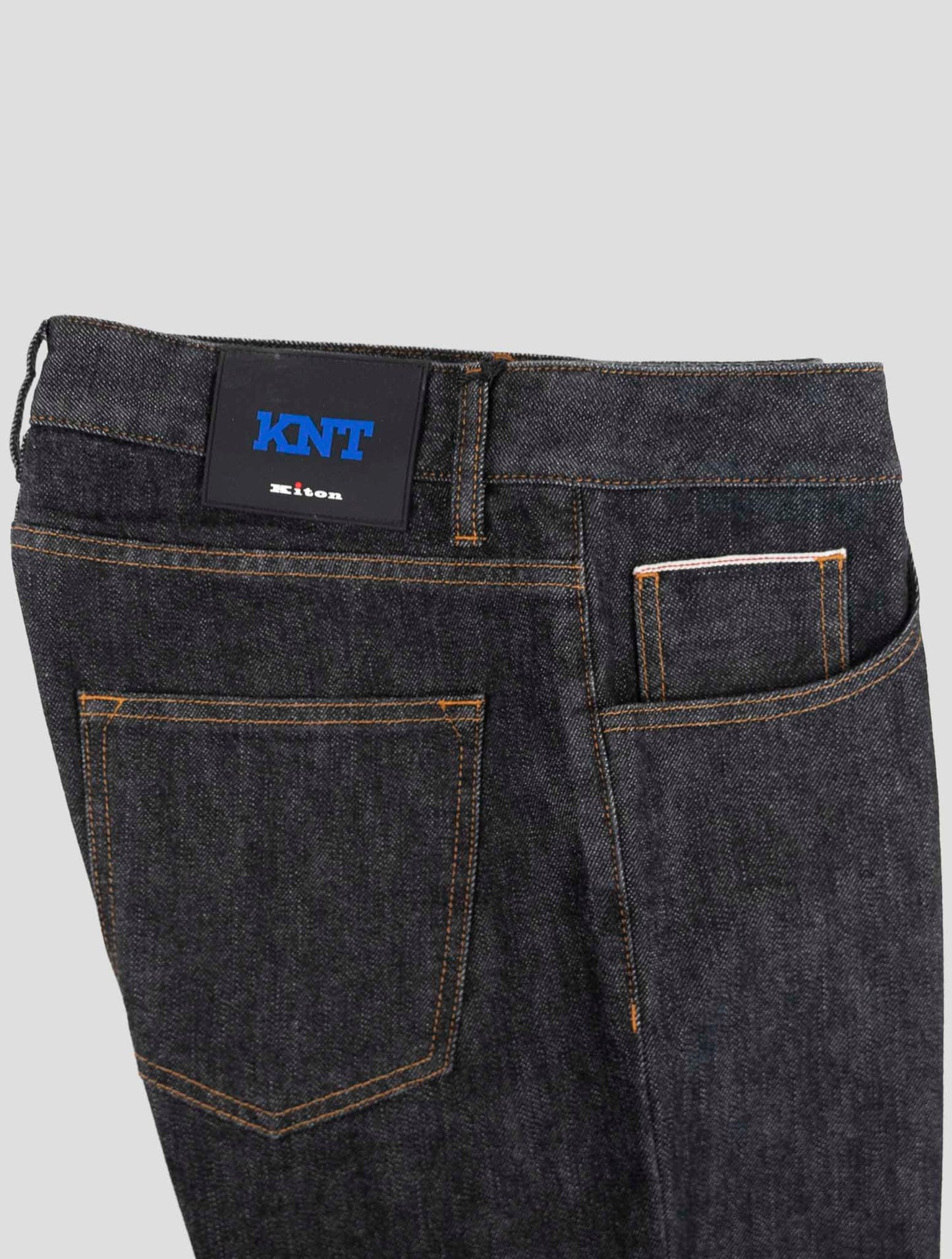 Kiton Knt Dark Gray Cotton Pe Jeans