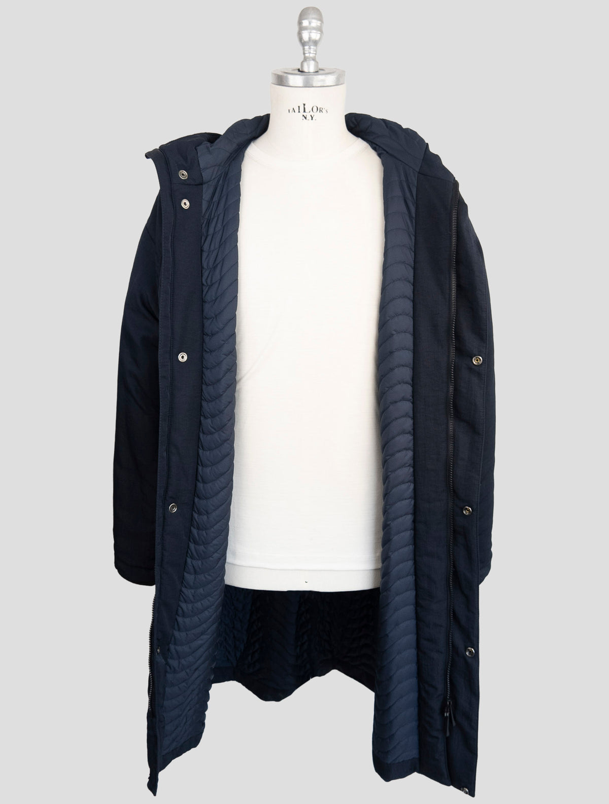 Kiton Knt Dark Blue Pa Overcoat
