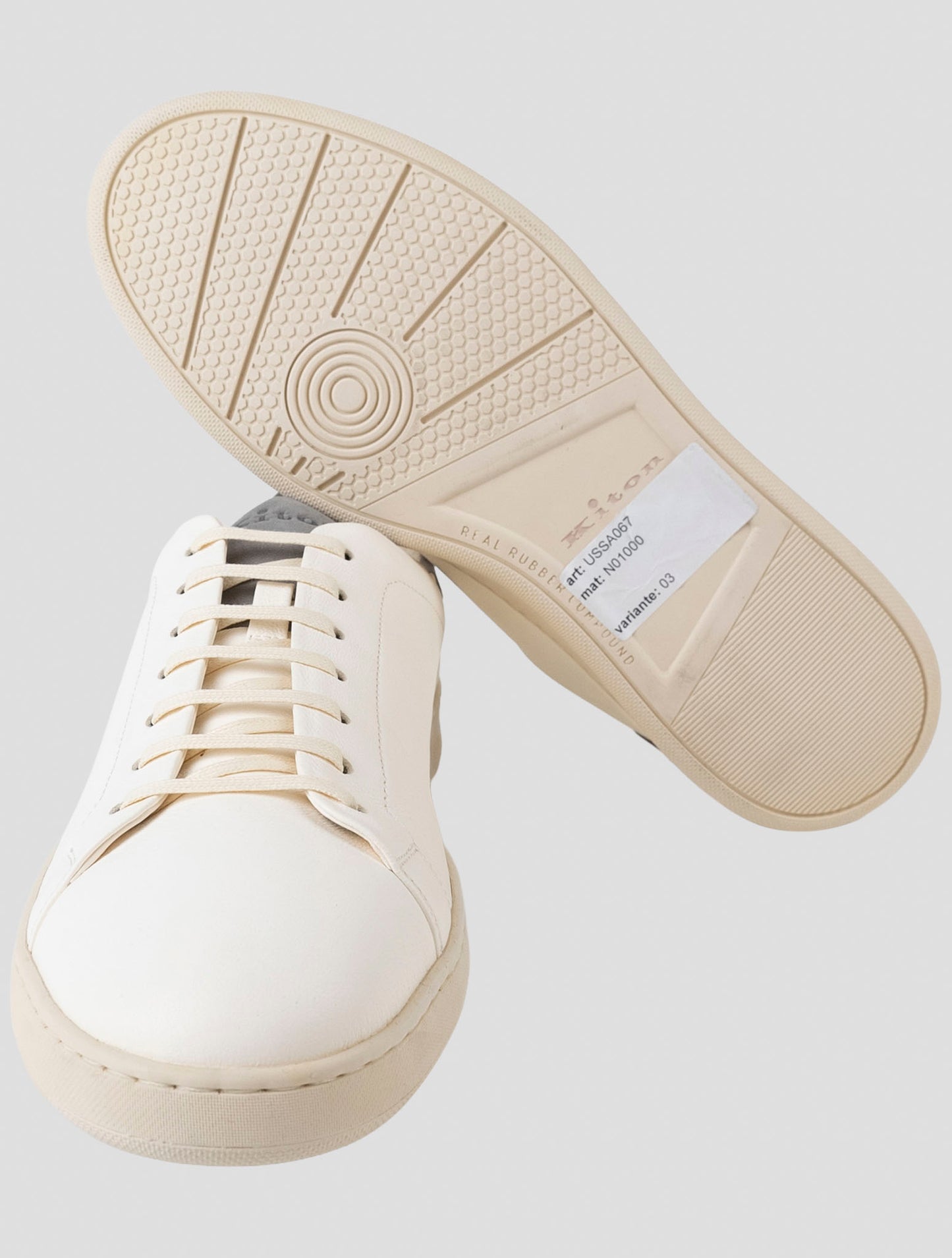Kiton White Leather Sneakers
