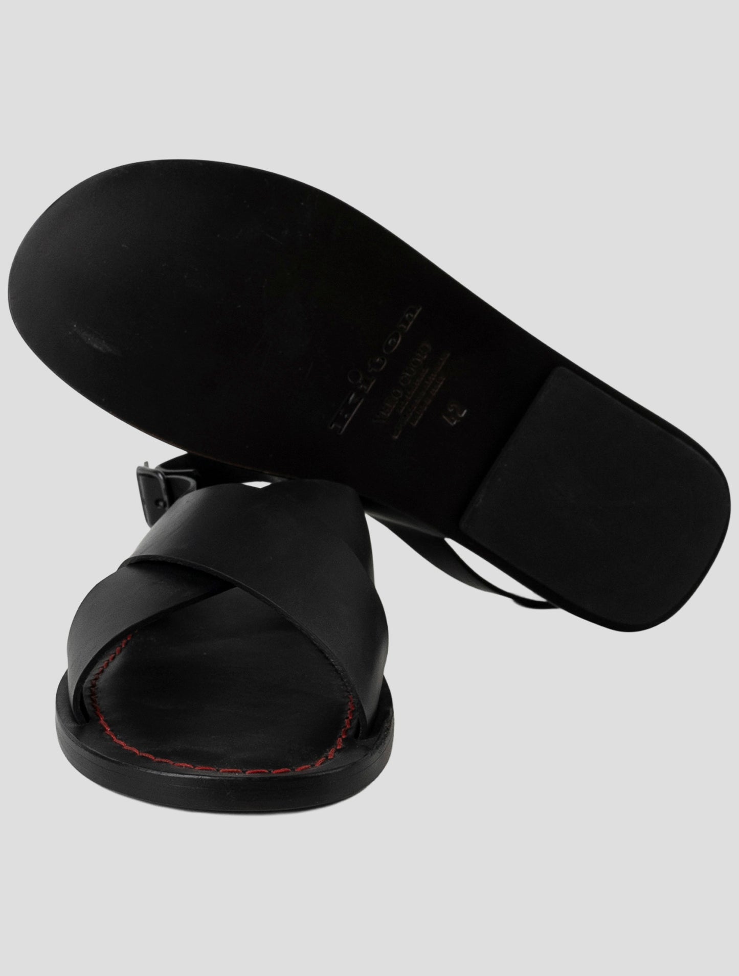 Kiton Black Leather Slippers