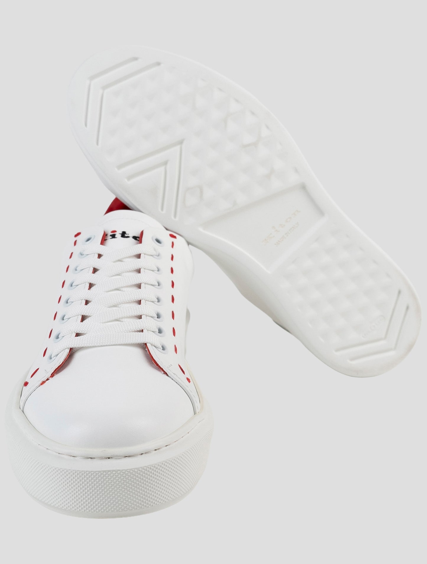 Kiton White Leather Sneakers