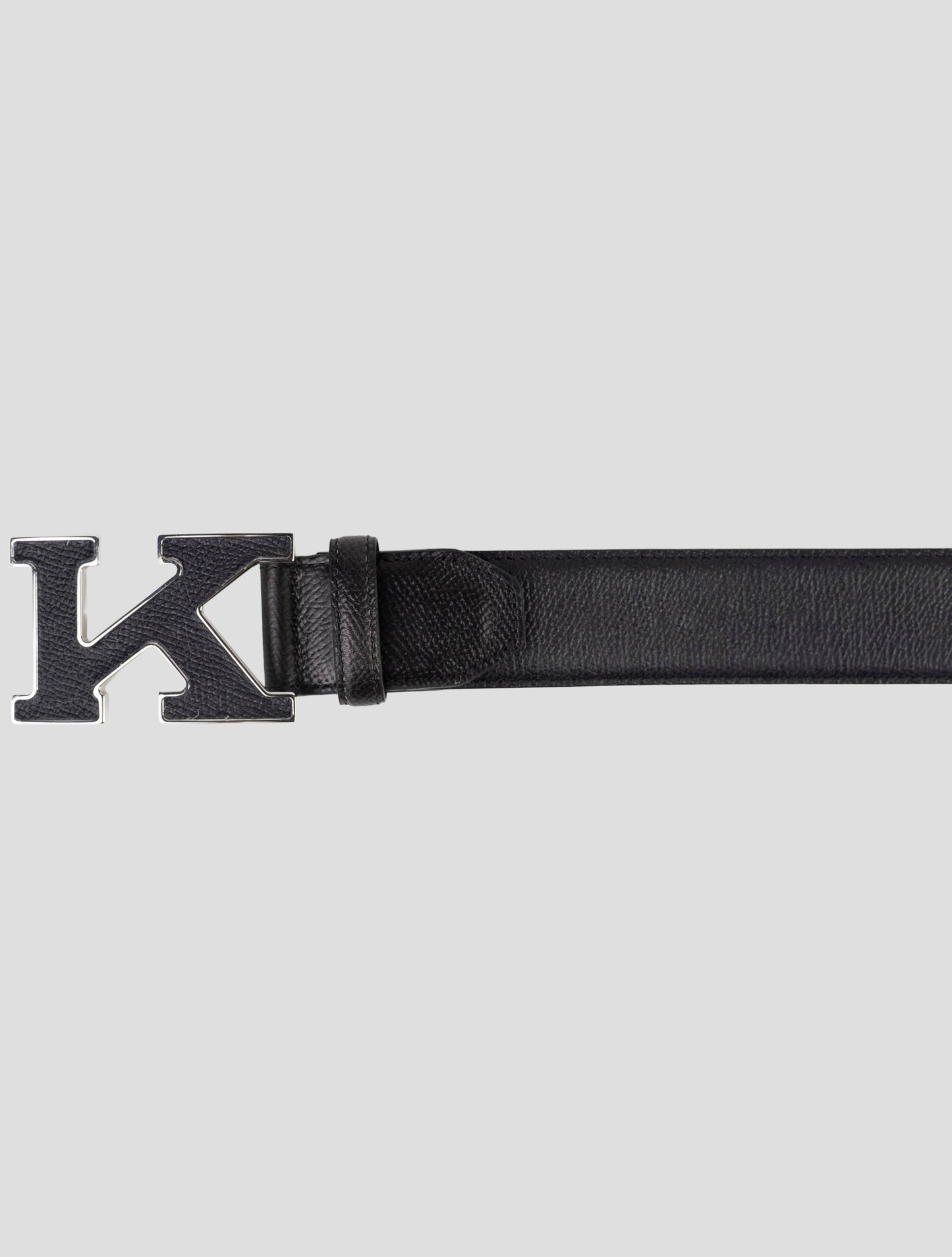 Kiton Black Leather Belt