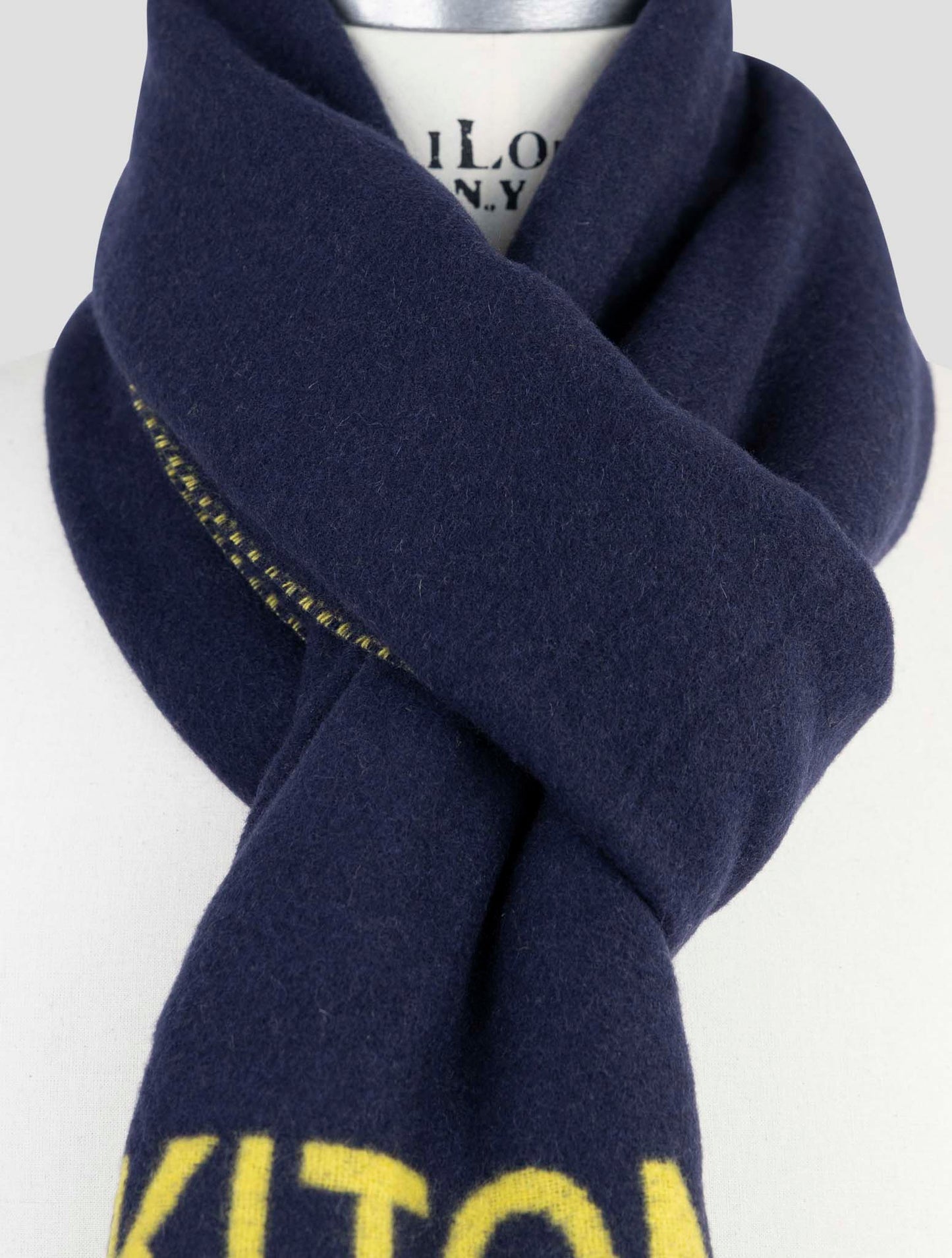 Kiton Blue Cashmere Scarf