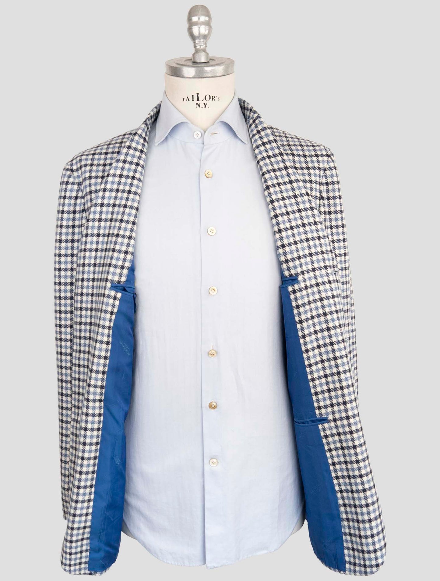 Kiton Blue Cashmere Blazer