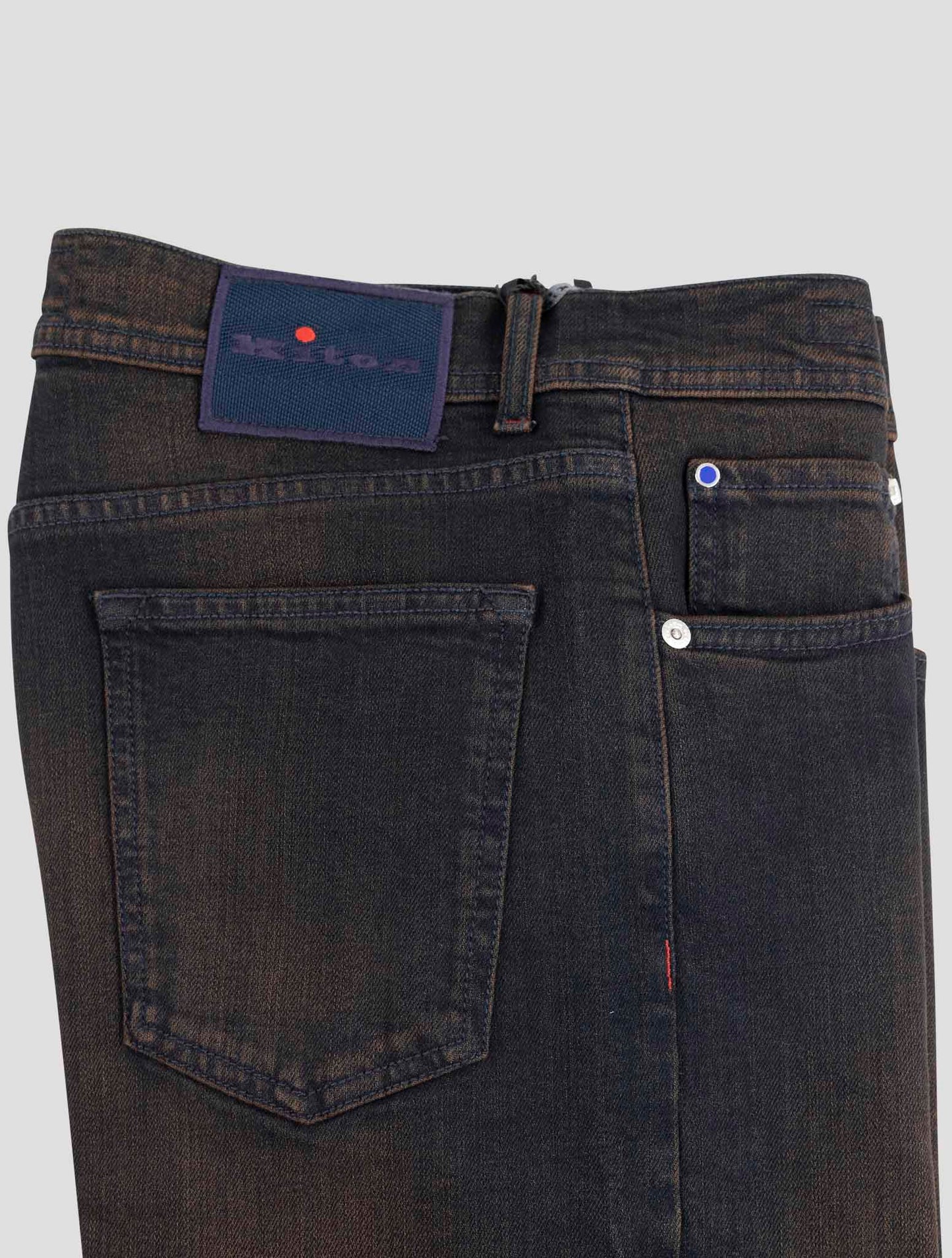 Kiton Brown Cotton Ea Jeans