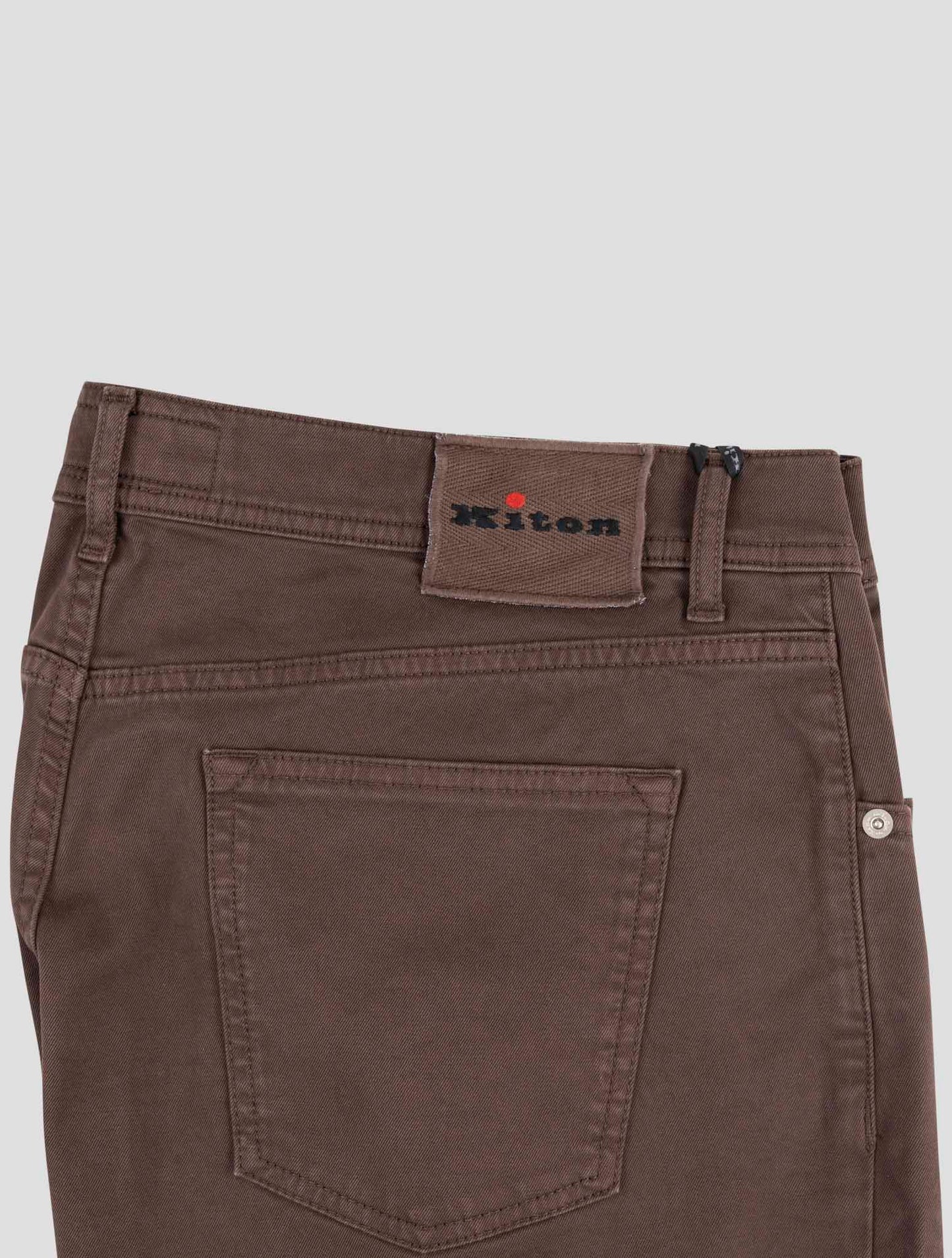 Kiton Brown Cotton Ea Jeans