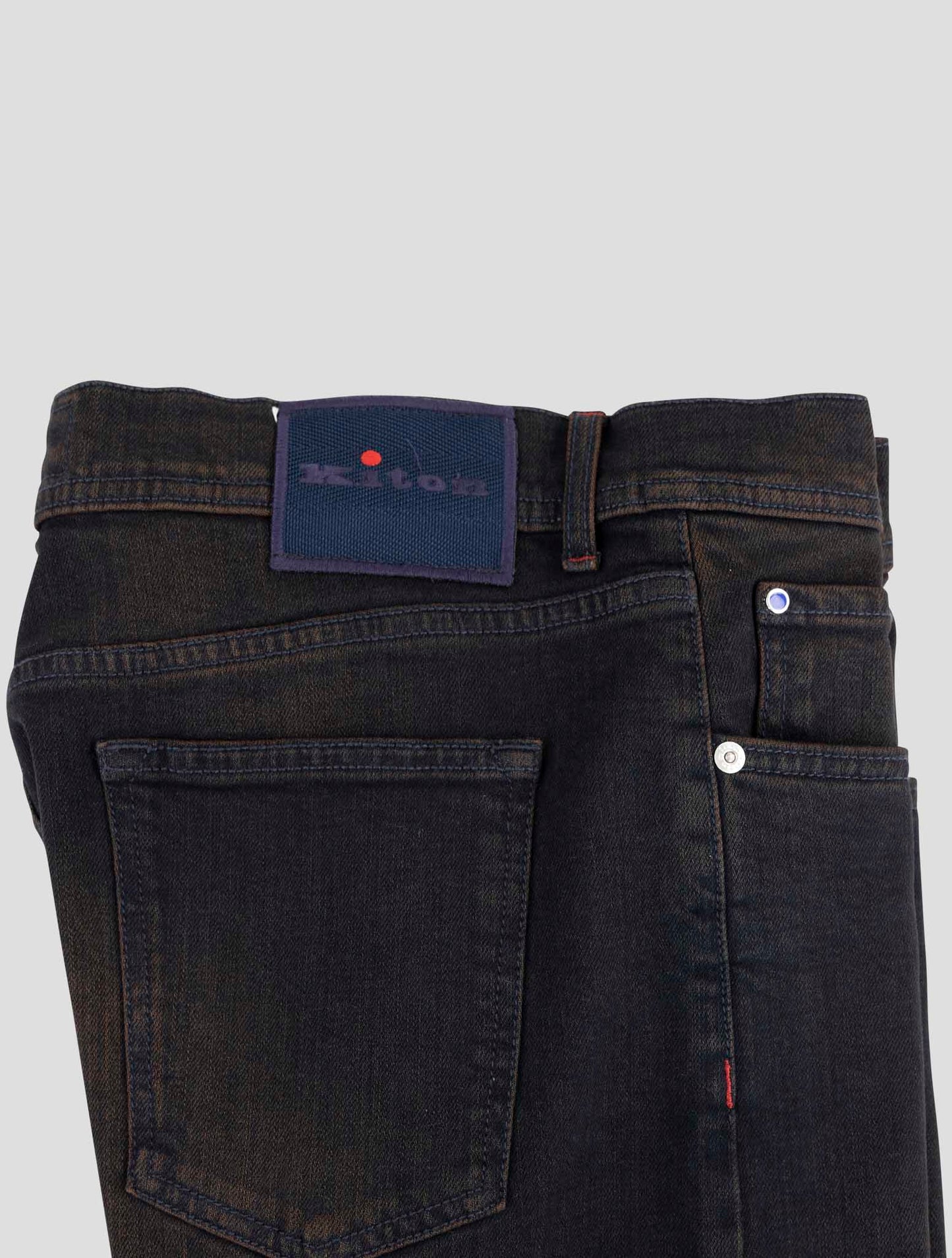 Kiton Brown Cotton Ea Jeans