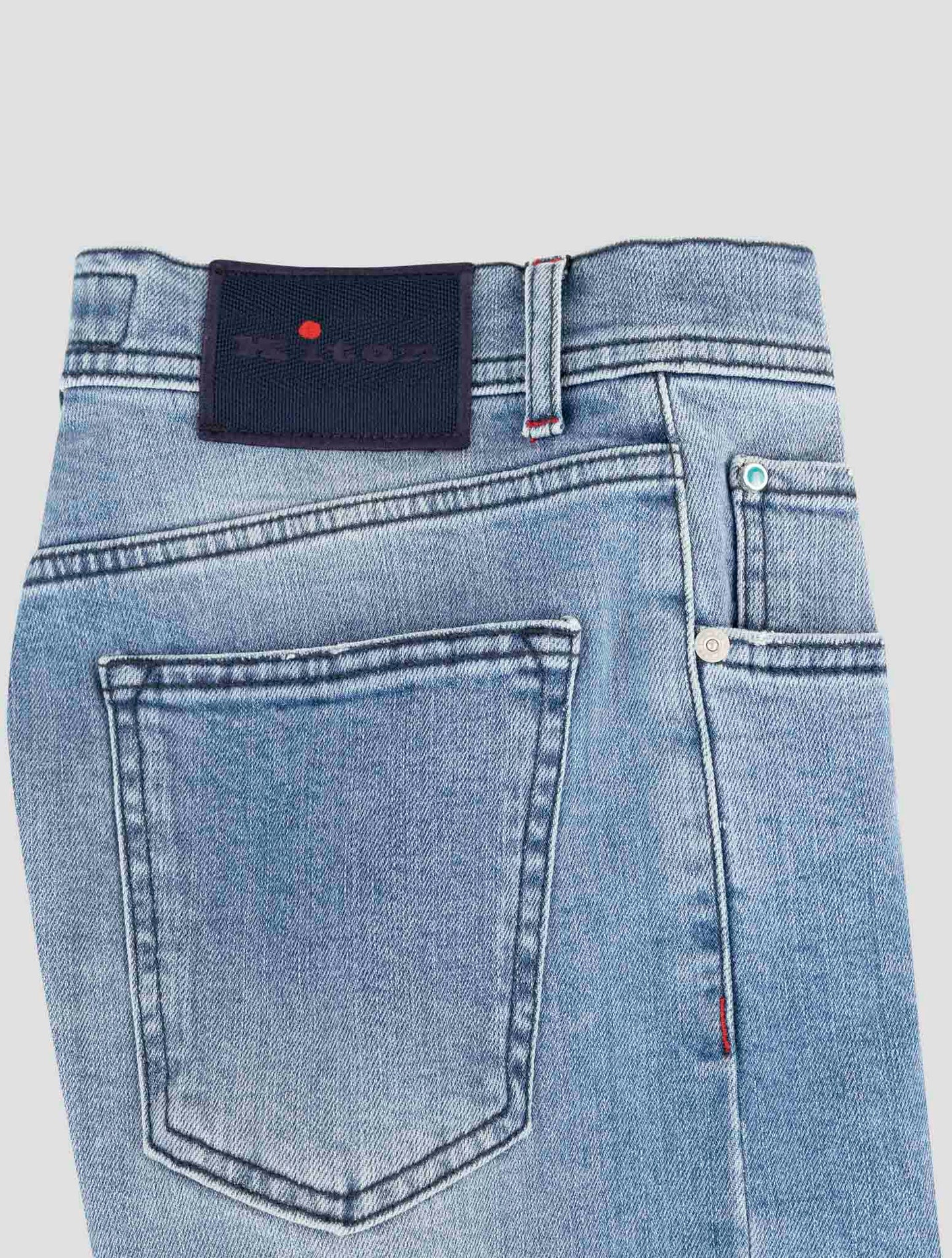 Kiton Blue Cotton Ea Jeans