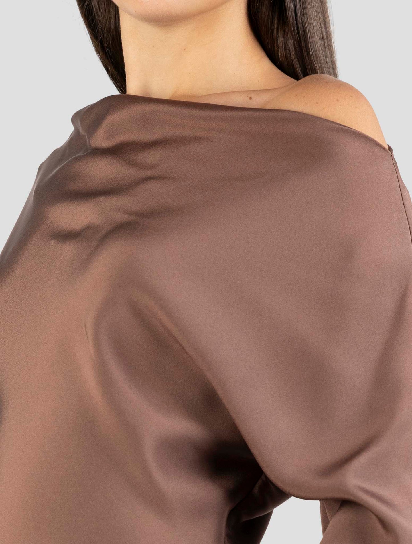 Kiton Brown Silk Ea Dress