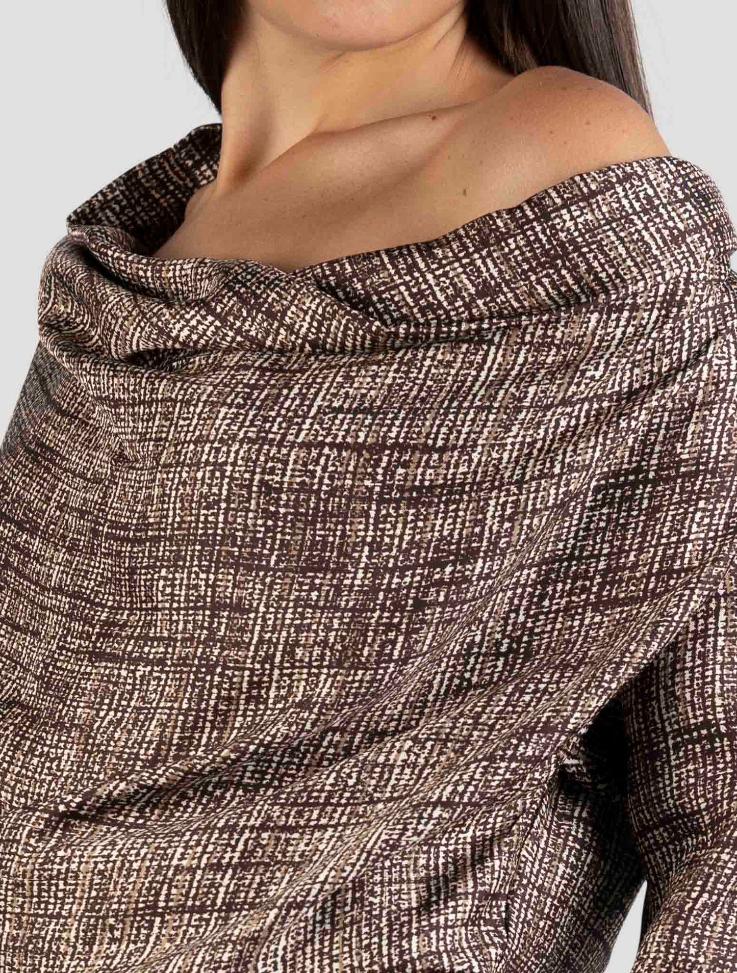 Kiton Brown Silk Dress