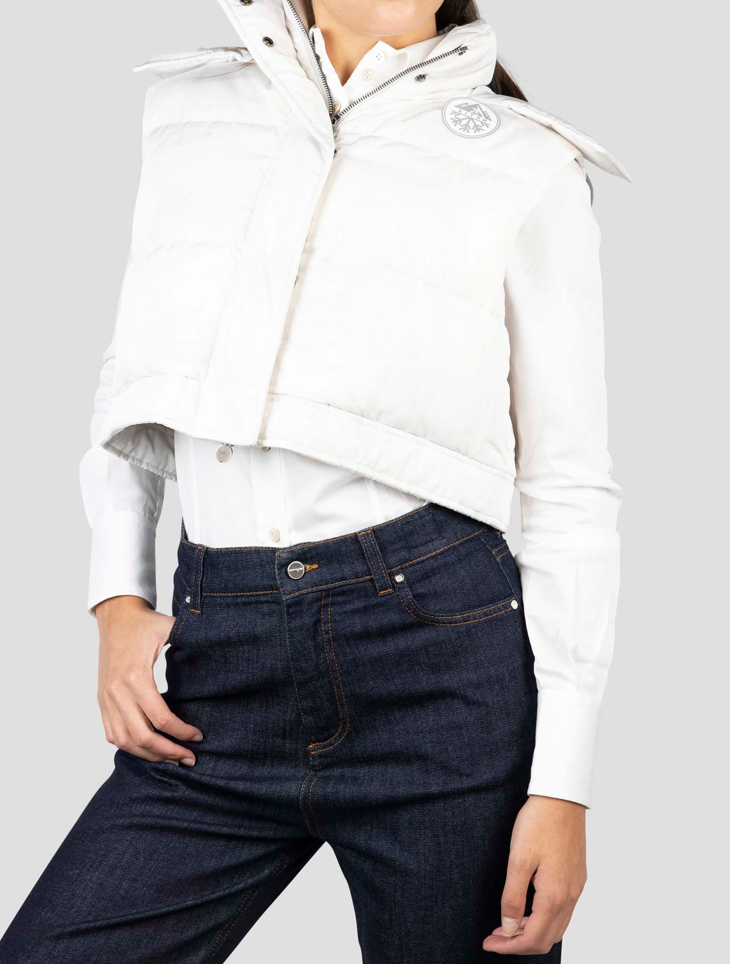 Kiton White Pa Silk Coat Gilet