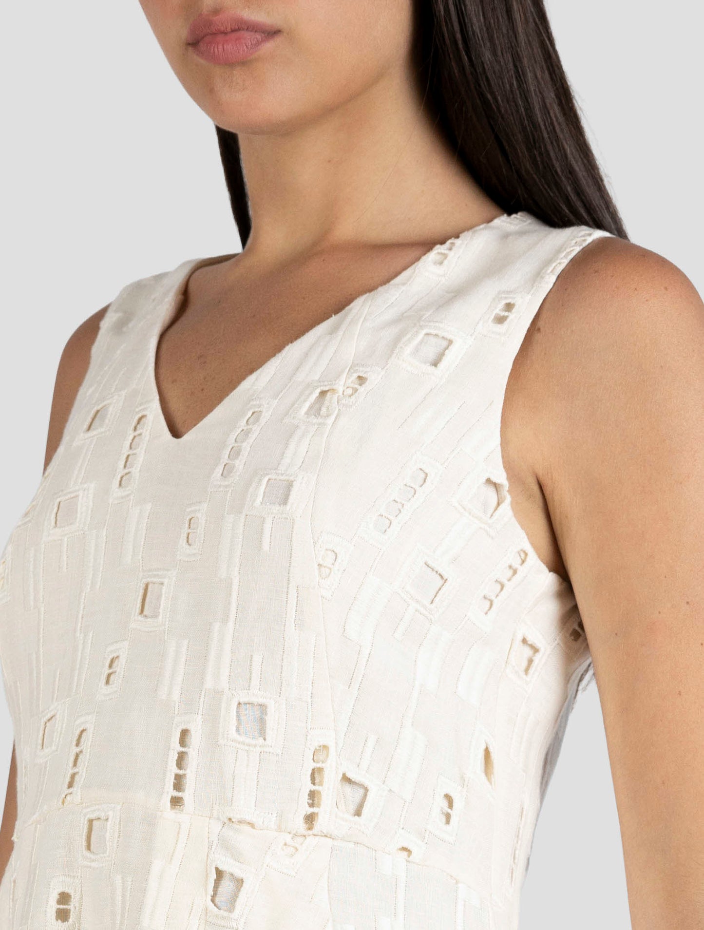 Kiton White Linen Dress