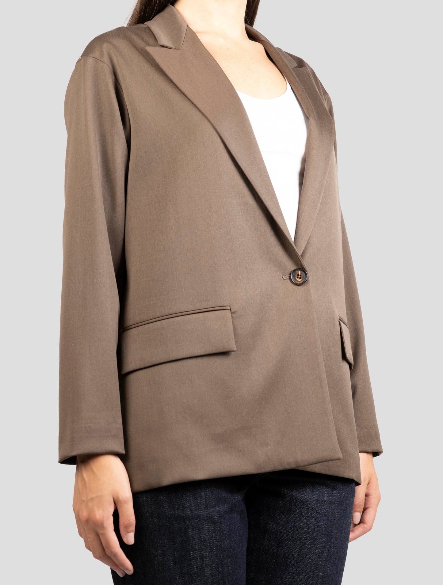 Kiton Brown Virgin Wool Ea Blazer