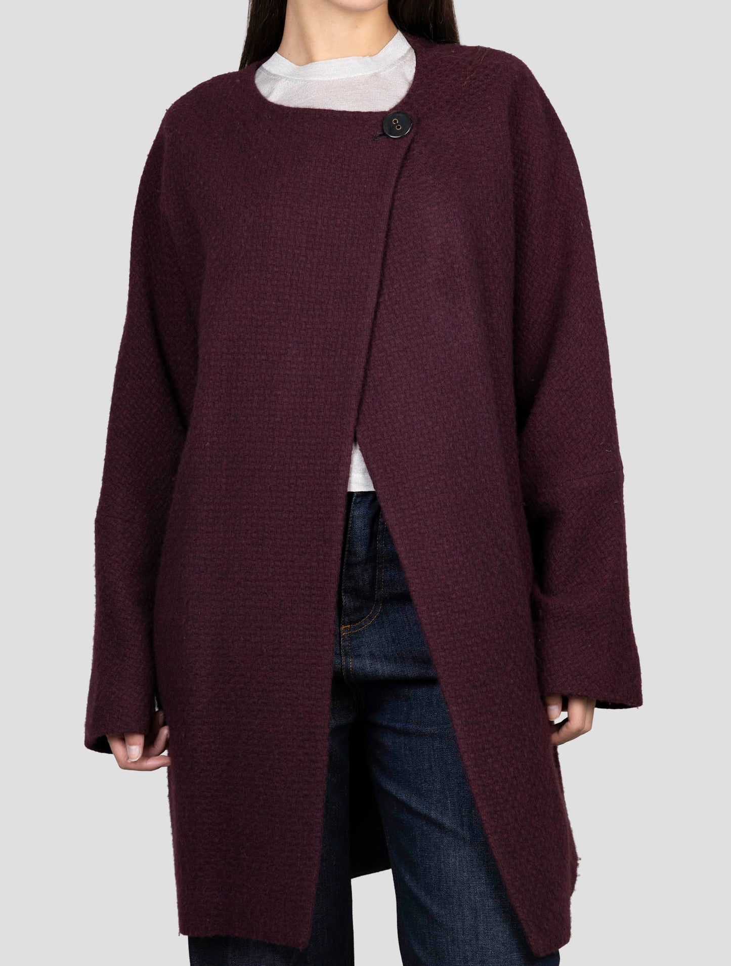 Kiton Burgundy Cashmere Overcoat