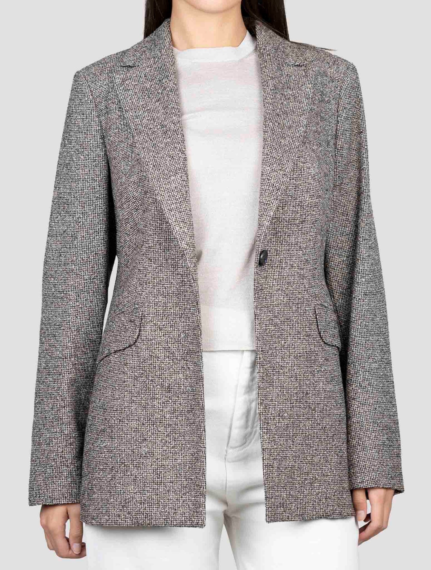 Kiton Brown Virgin Wool Silk Pa Blazer