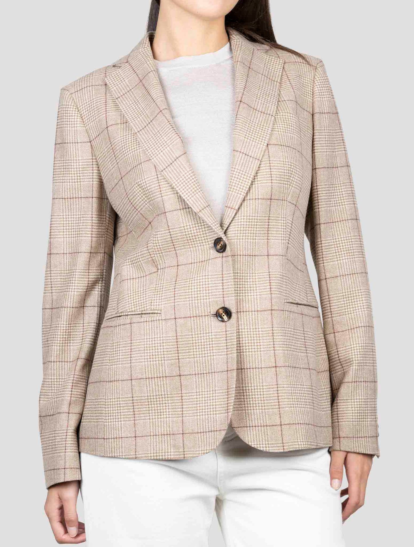 Kiton Brown Wool Cashmere Blazer