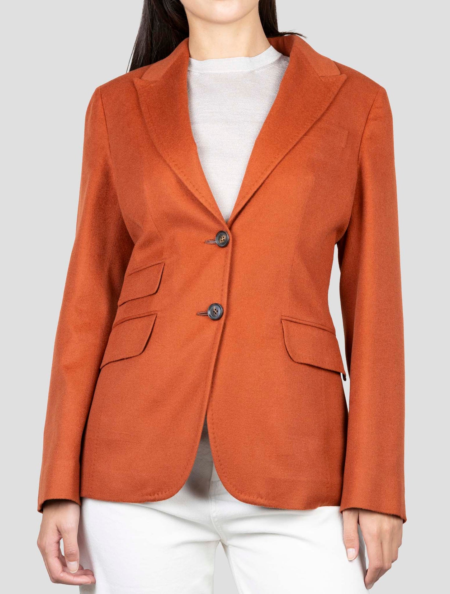 Kiton Orange Cashmere Ea Blazer