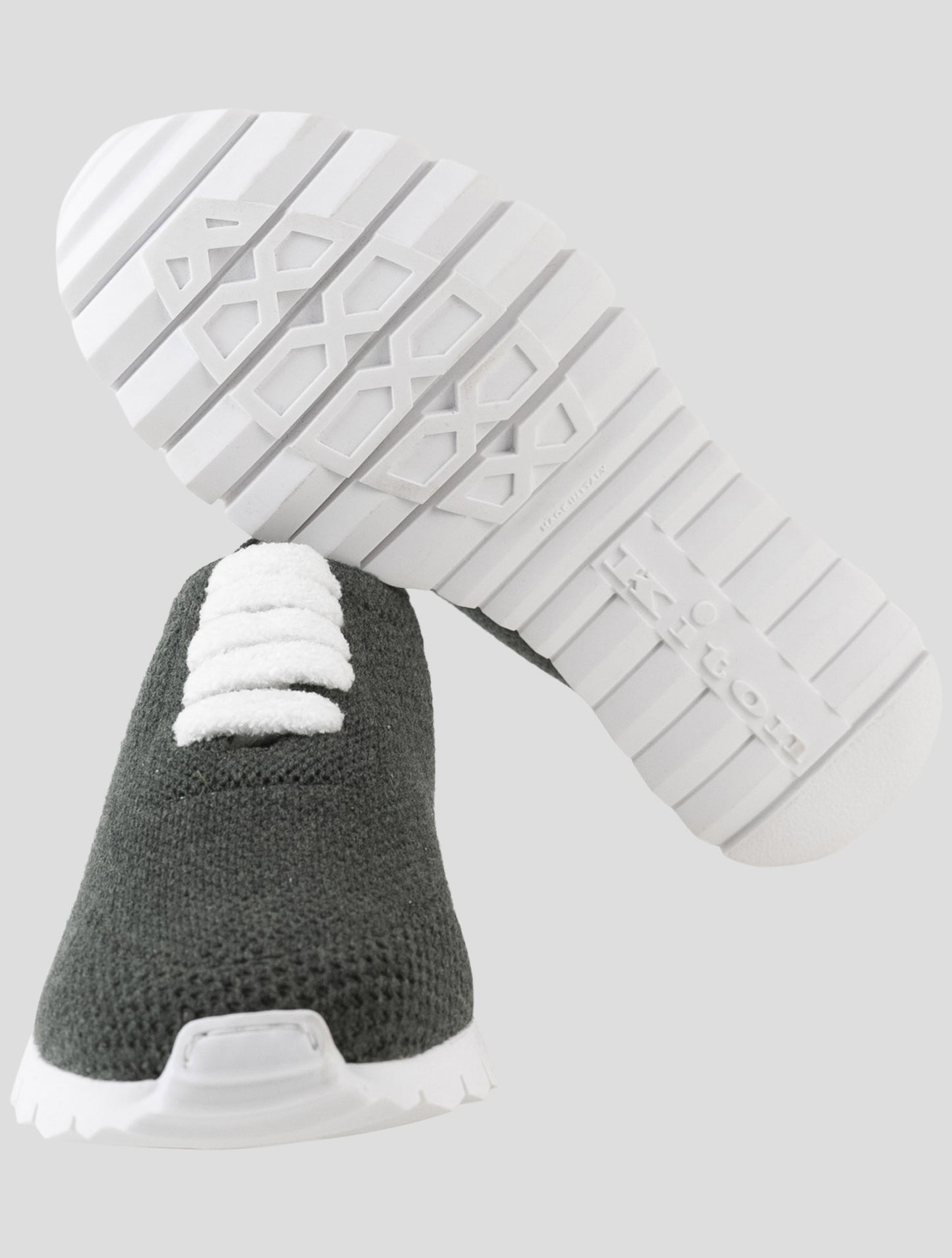 Kiton Green Cashmere Sneakers