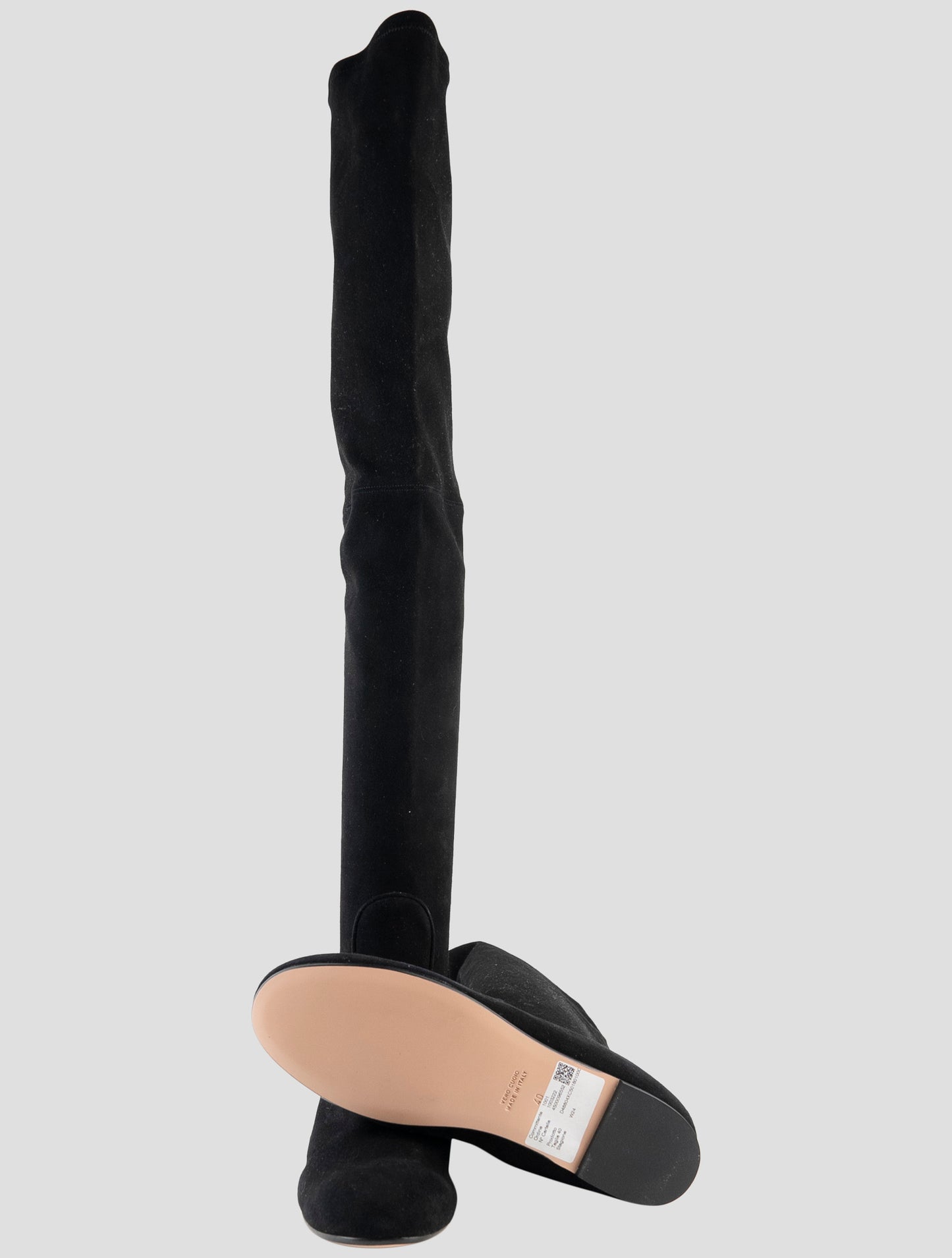 Kiton Black Leather Suede Boots