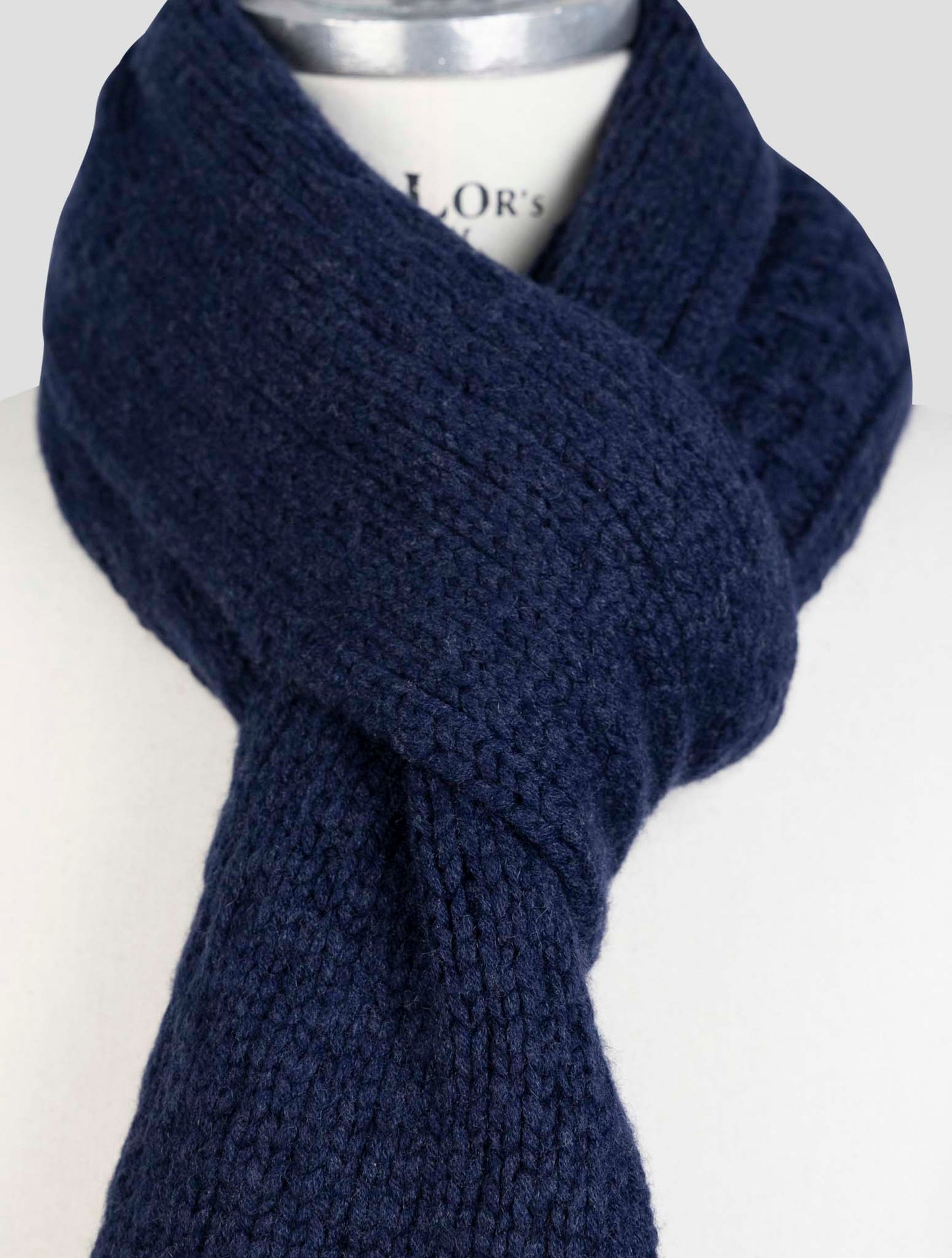 Kiton Blue Cashmere Scarf