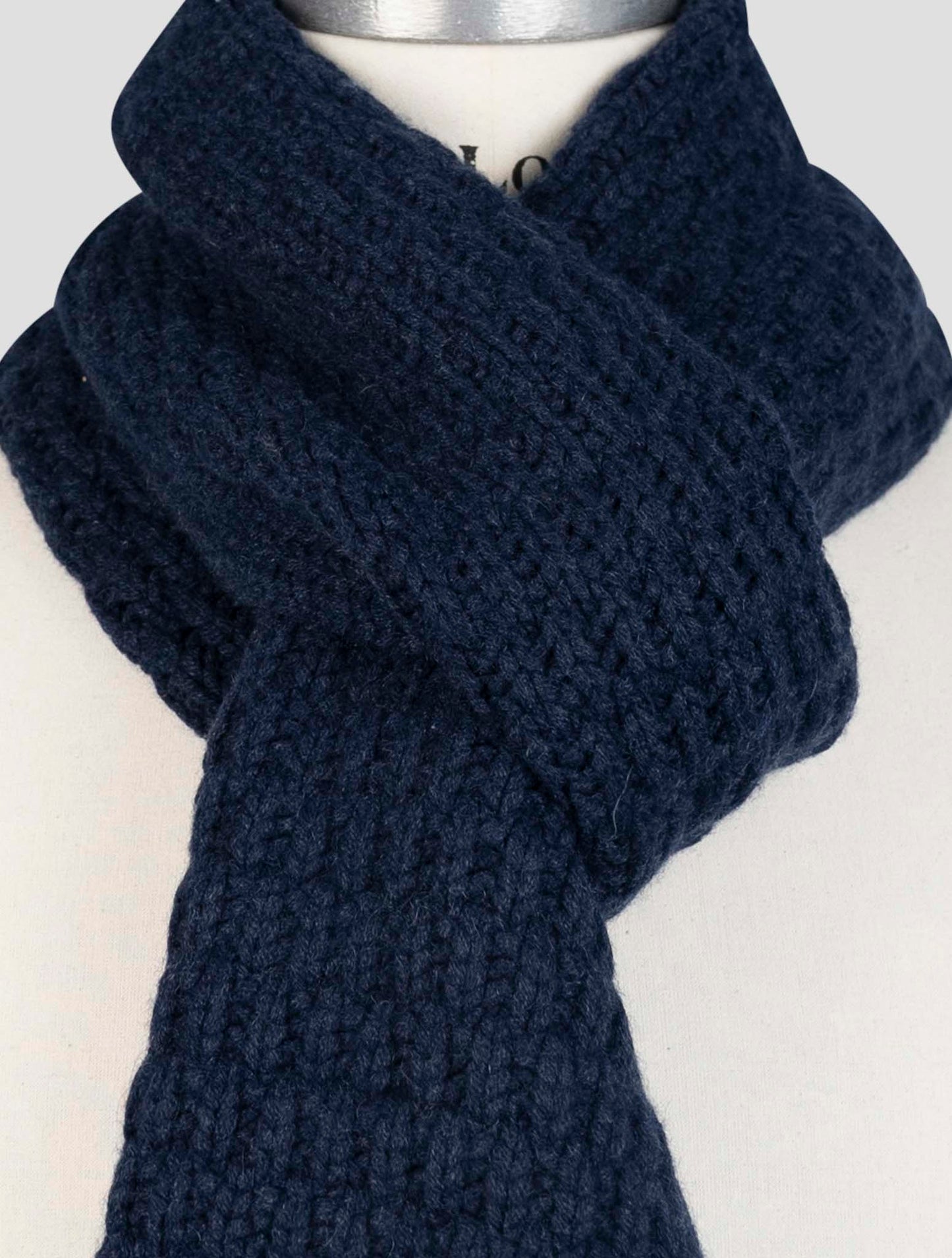 Kiton Blue Cashmere Scarf