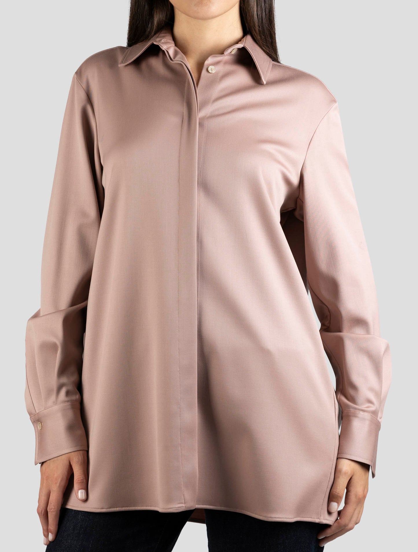 Kiton Pink Virgin Wool Ea Shirt