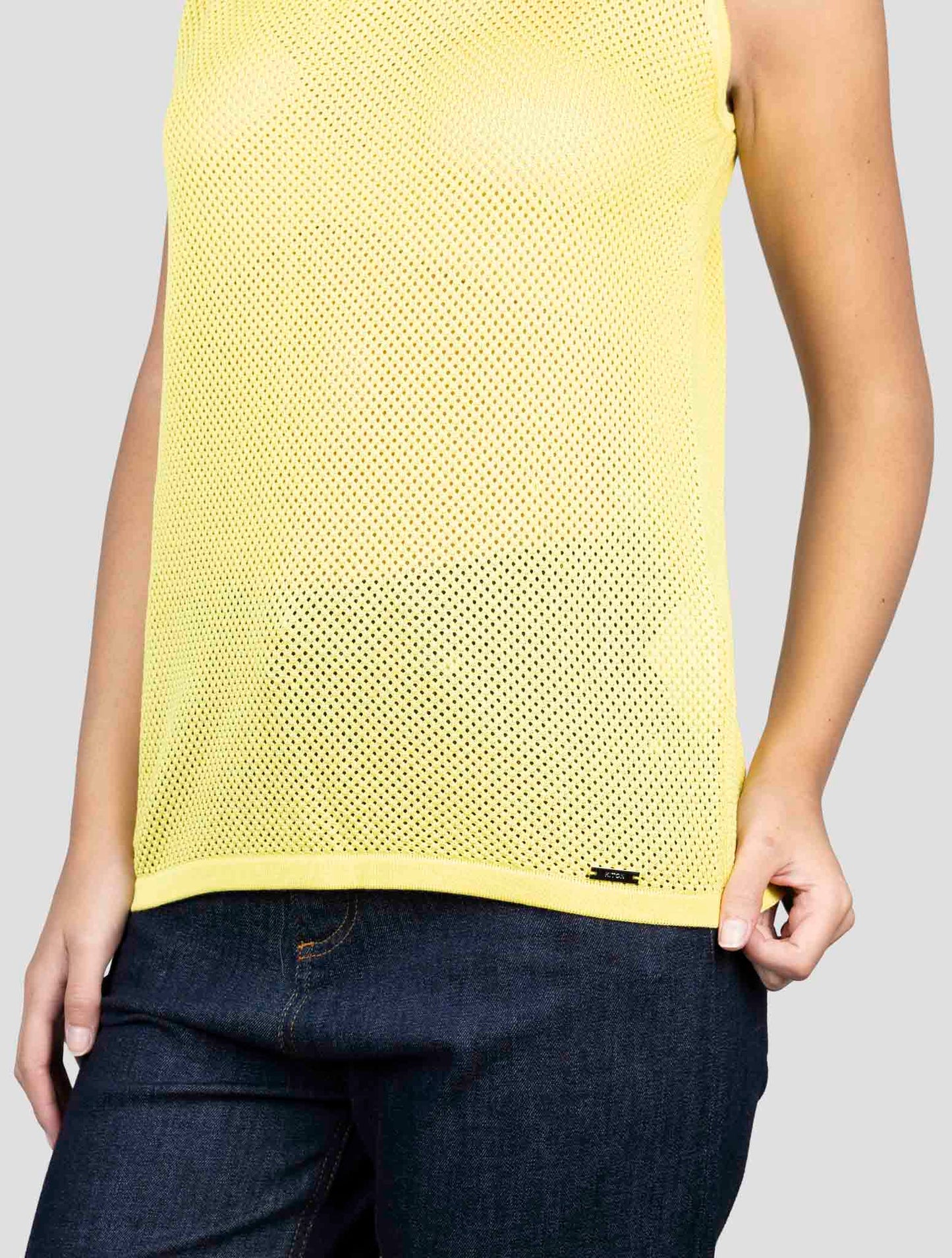 Kiton Yellow Silk Tank Top