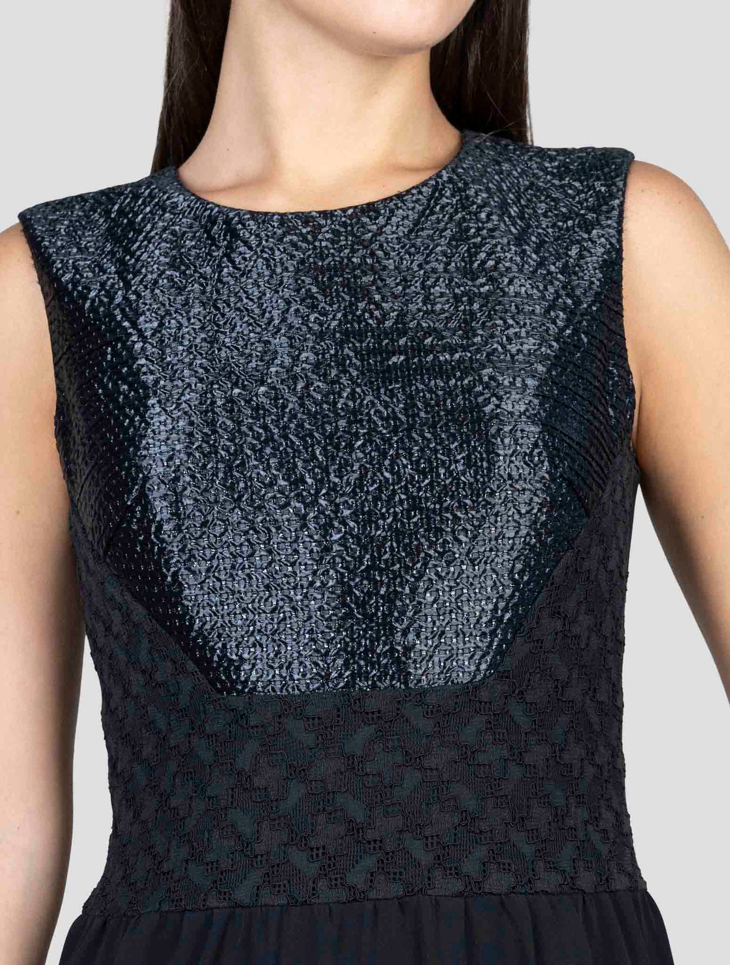 Kiton Black Cotton Viscose Pa Dress