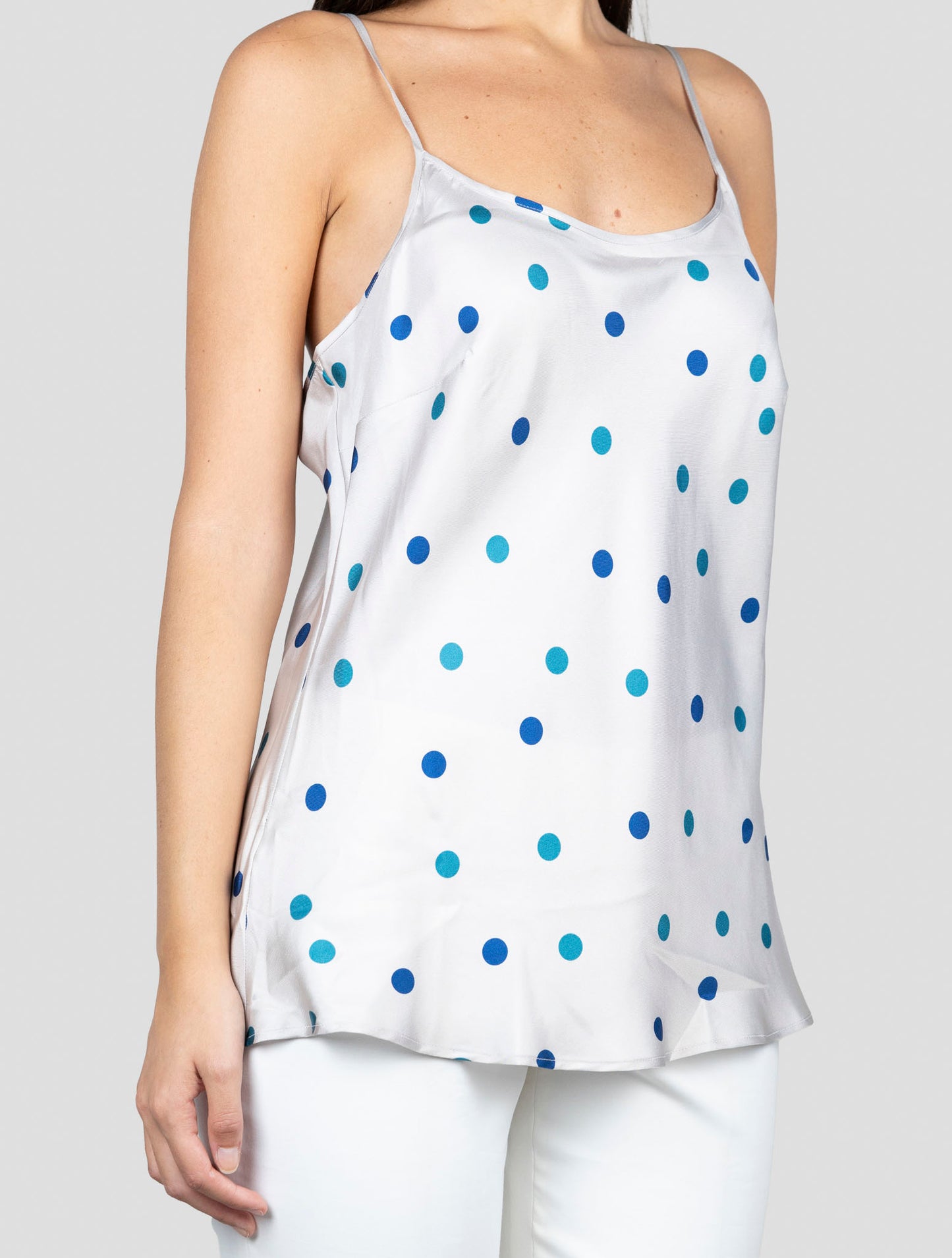 Kiton Gray Blue Silk Tank Top