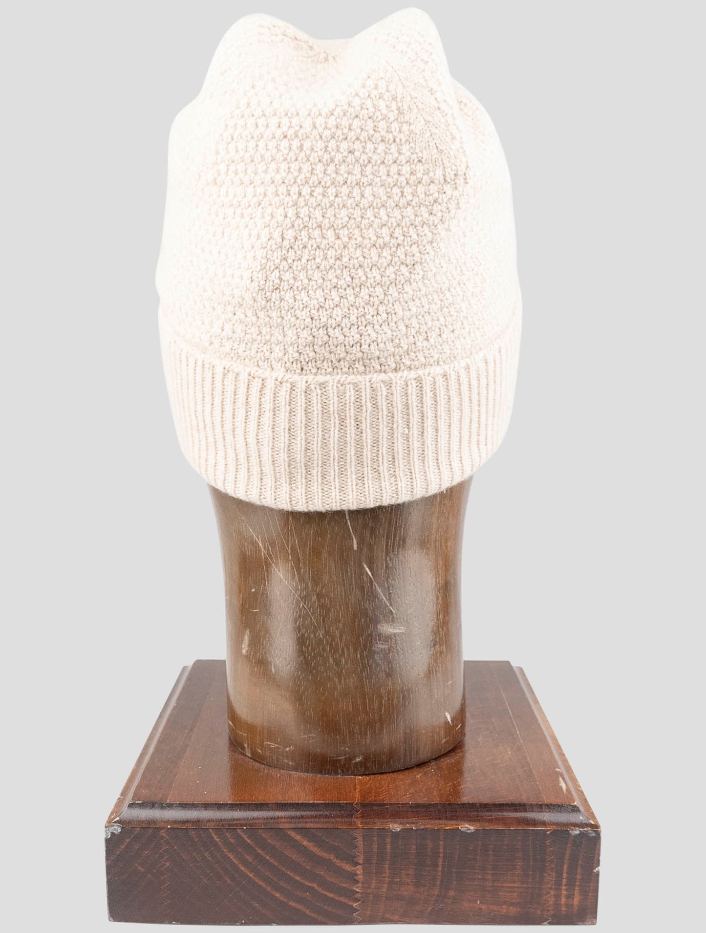 Kiton Beige Cashmere Beanie Hat