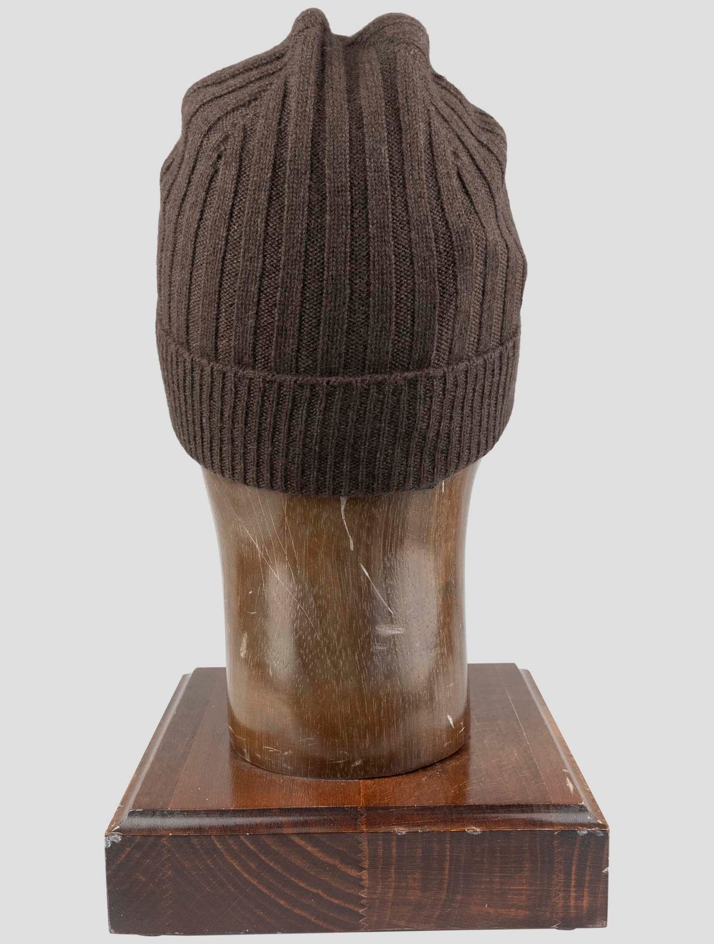 Kiton Brown Cashmere Beanie Hat