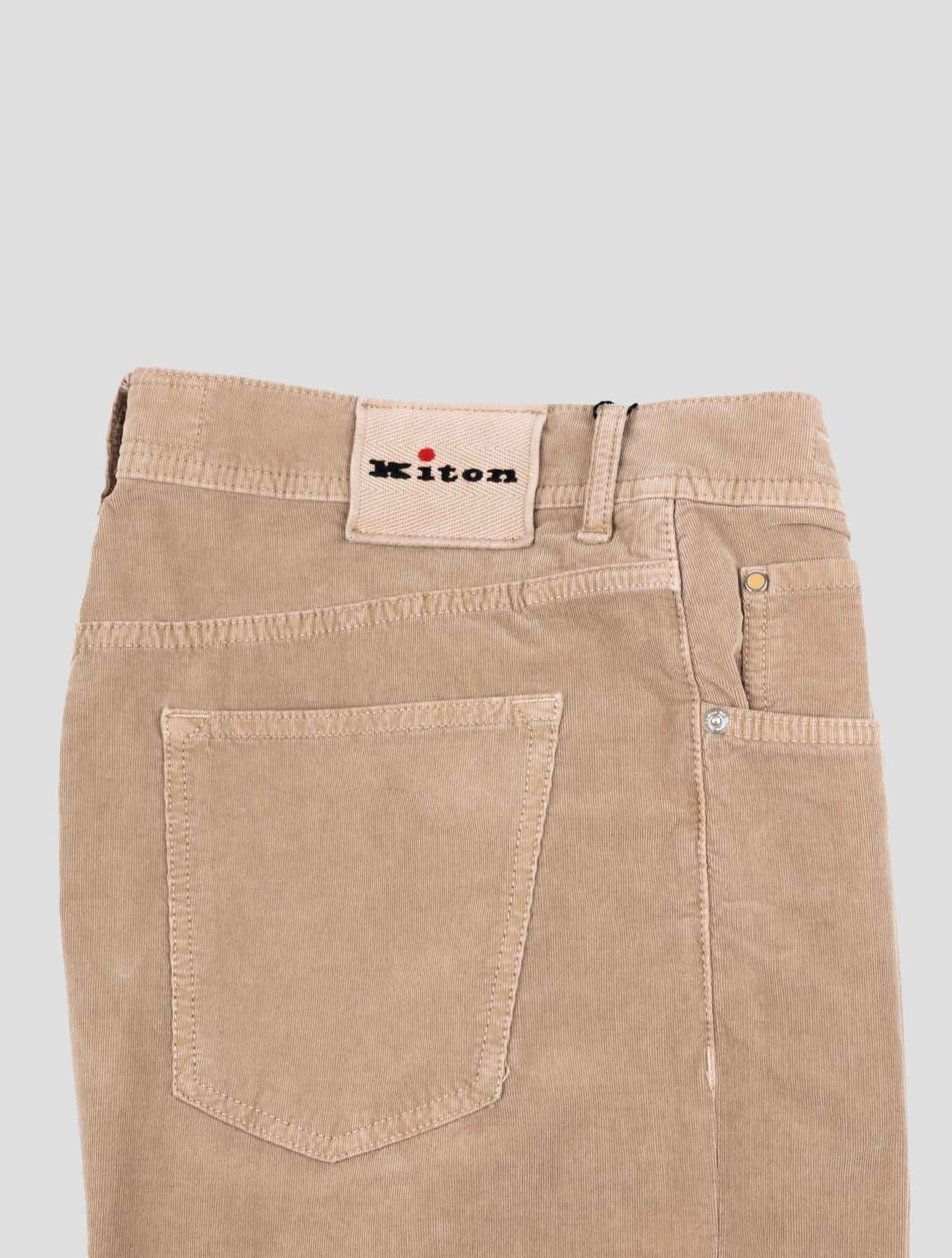 Kiton Brown Cotton Ea Jeans