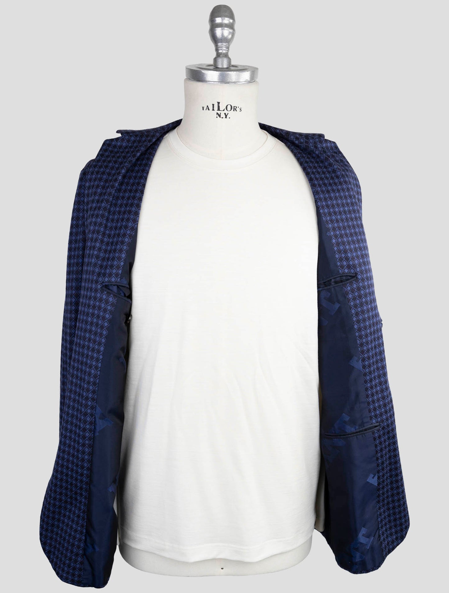 Kiton KNT Blue Cotton Cashmere Pa Blazer