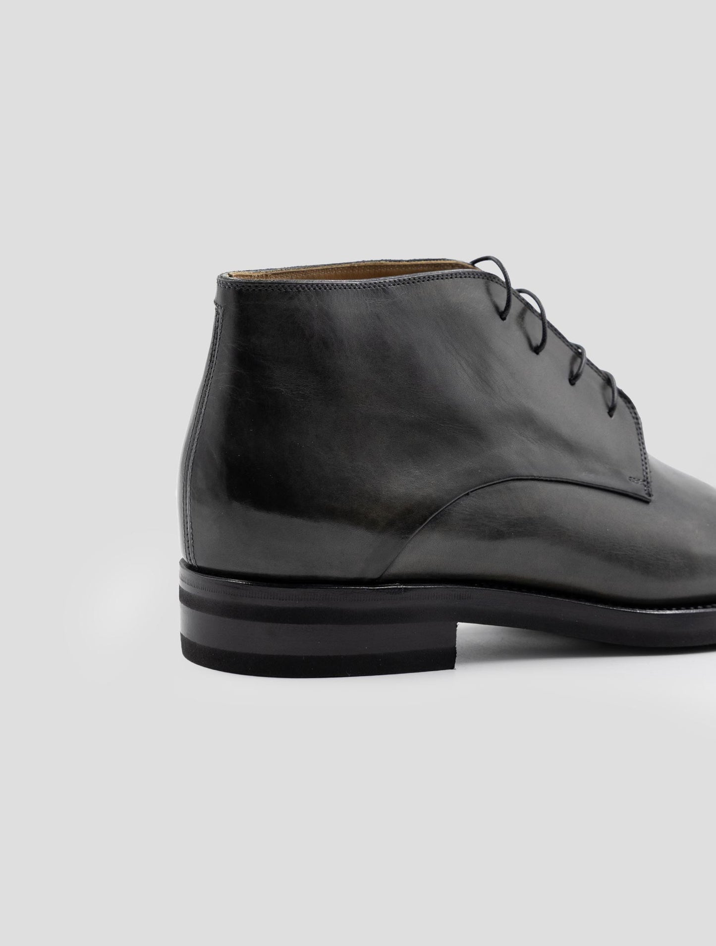 Kiton Gray Leather Dress Shoes