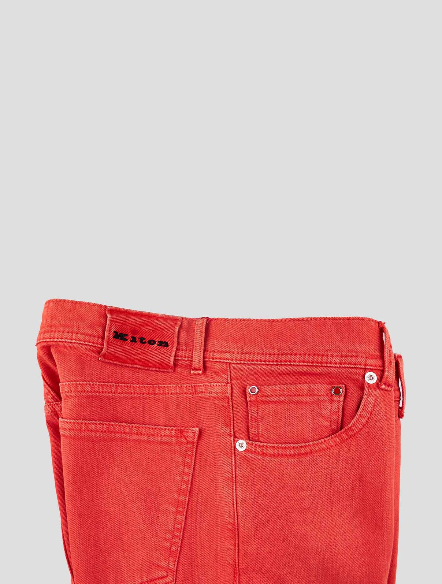 Kiton Red Cotton Ea Jeans